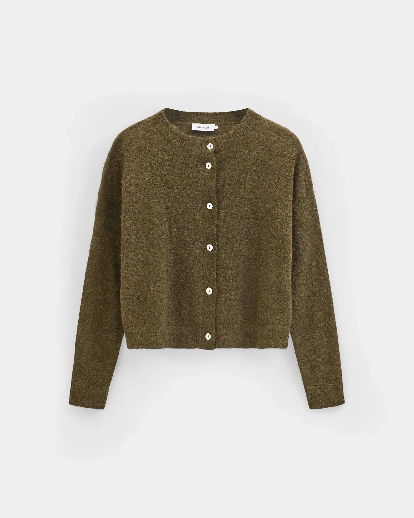 KNIT-TED 262P059 Emile Cardigan - moss