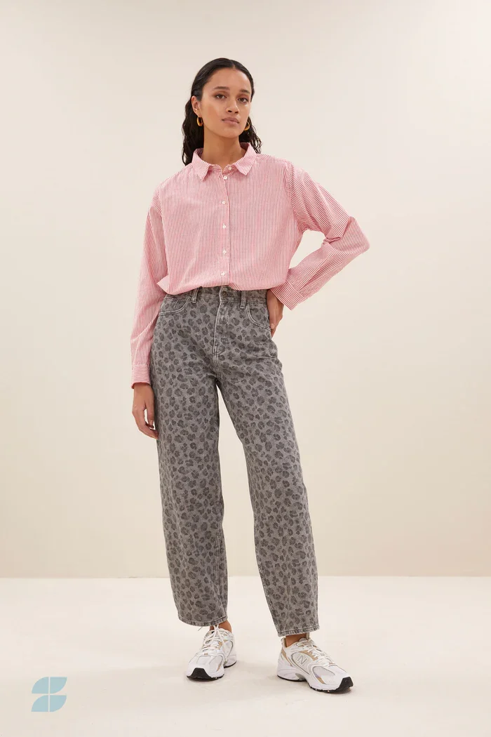 BY-BAR Amsterdam 25518027 Lew GreyCheetah Pants