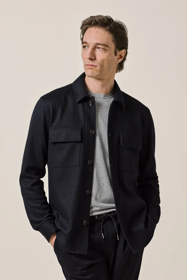 PROFUOMO PPXF30001A Navy knitted overshirt