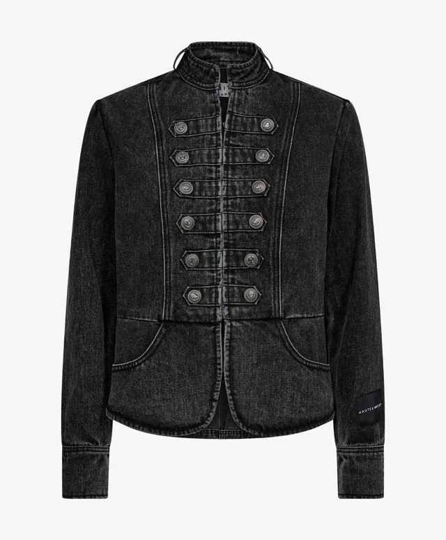 HAUTE L'AMITIE HL10976 Denim Uniform Jacket-grey