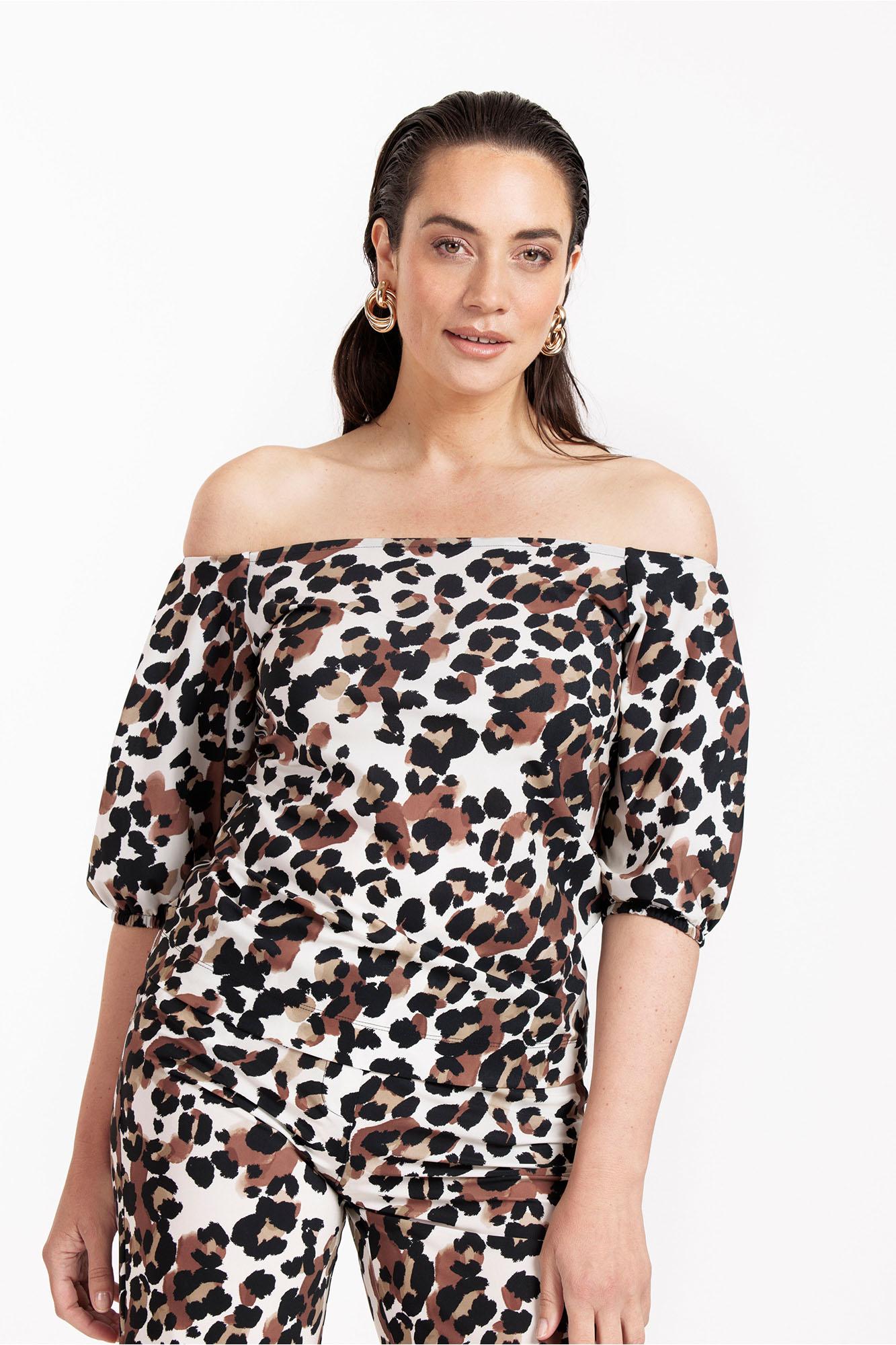 STUDIO ANNELOES 11596 Manon leopard top