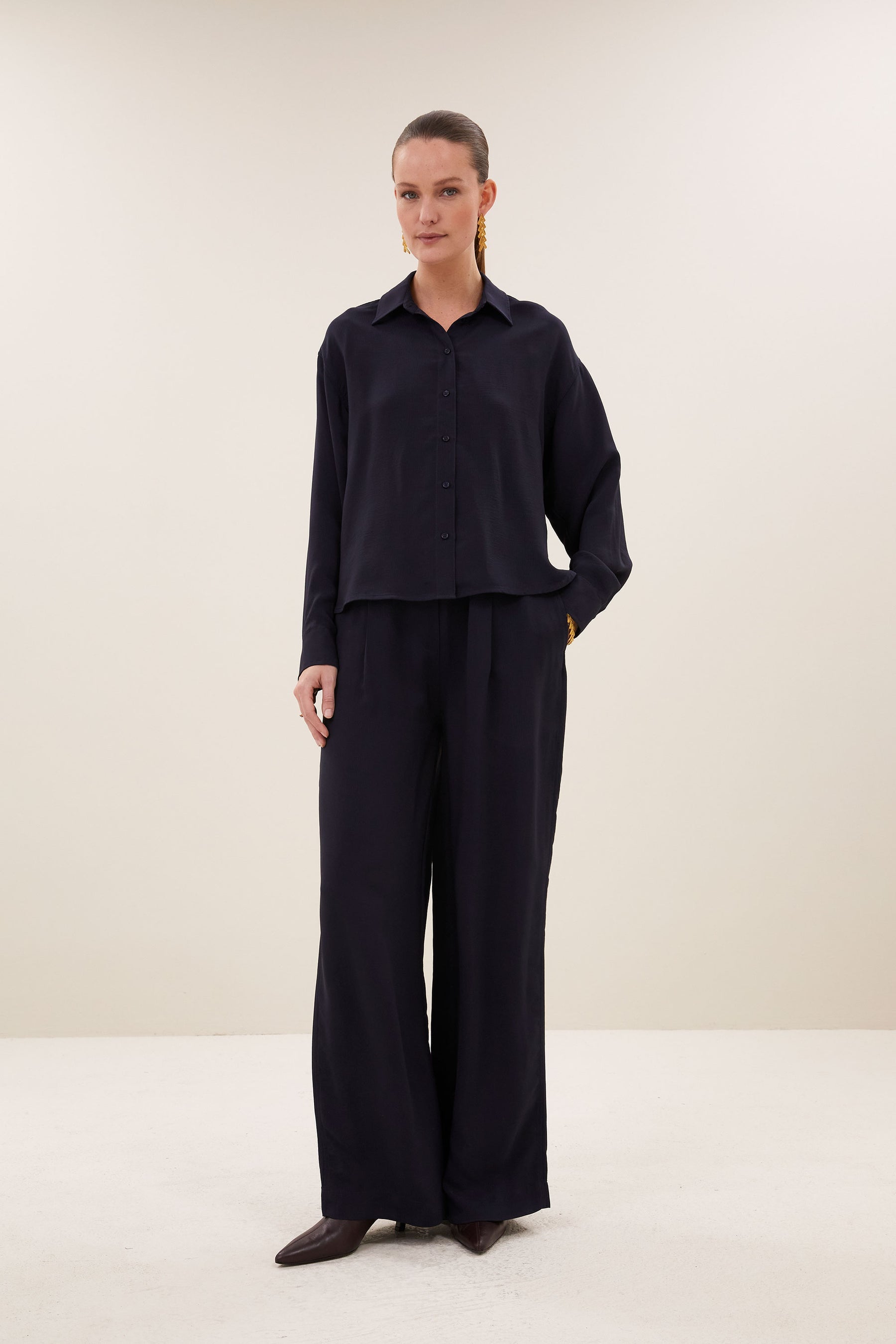 BY-BAR 26412042 kris satin stripe blouse