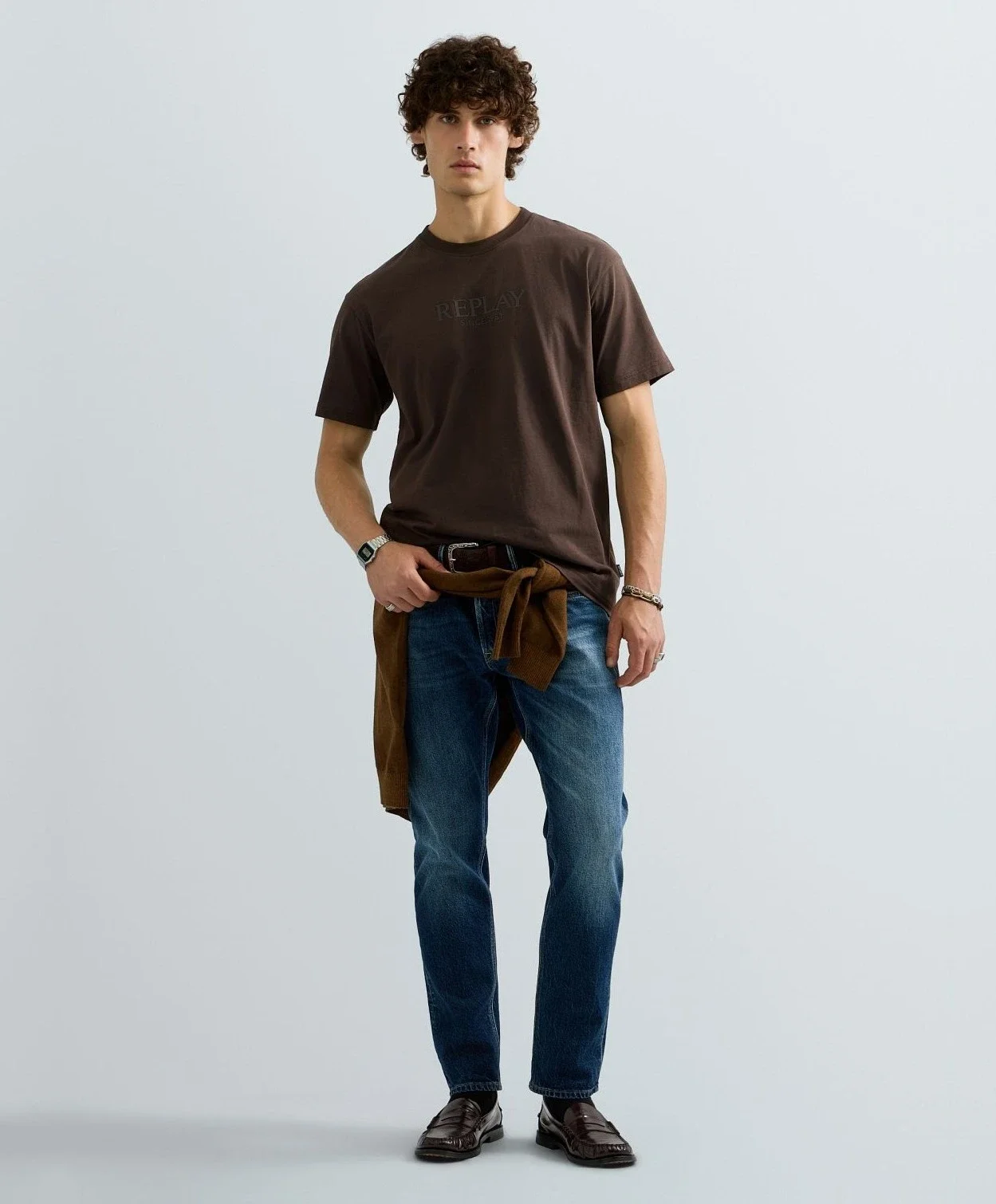REPLAY M12BE.002.00QMJ T-shirt met logo