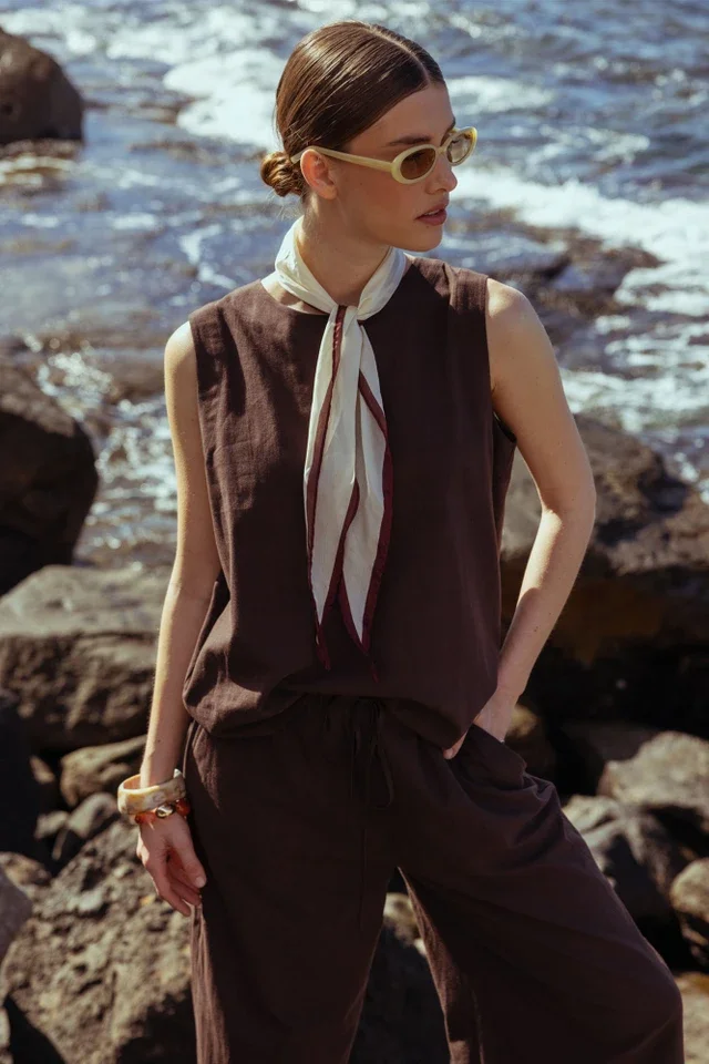 STUDIO ANNELOES 13756 Gilian linen top