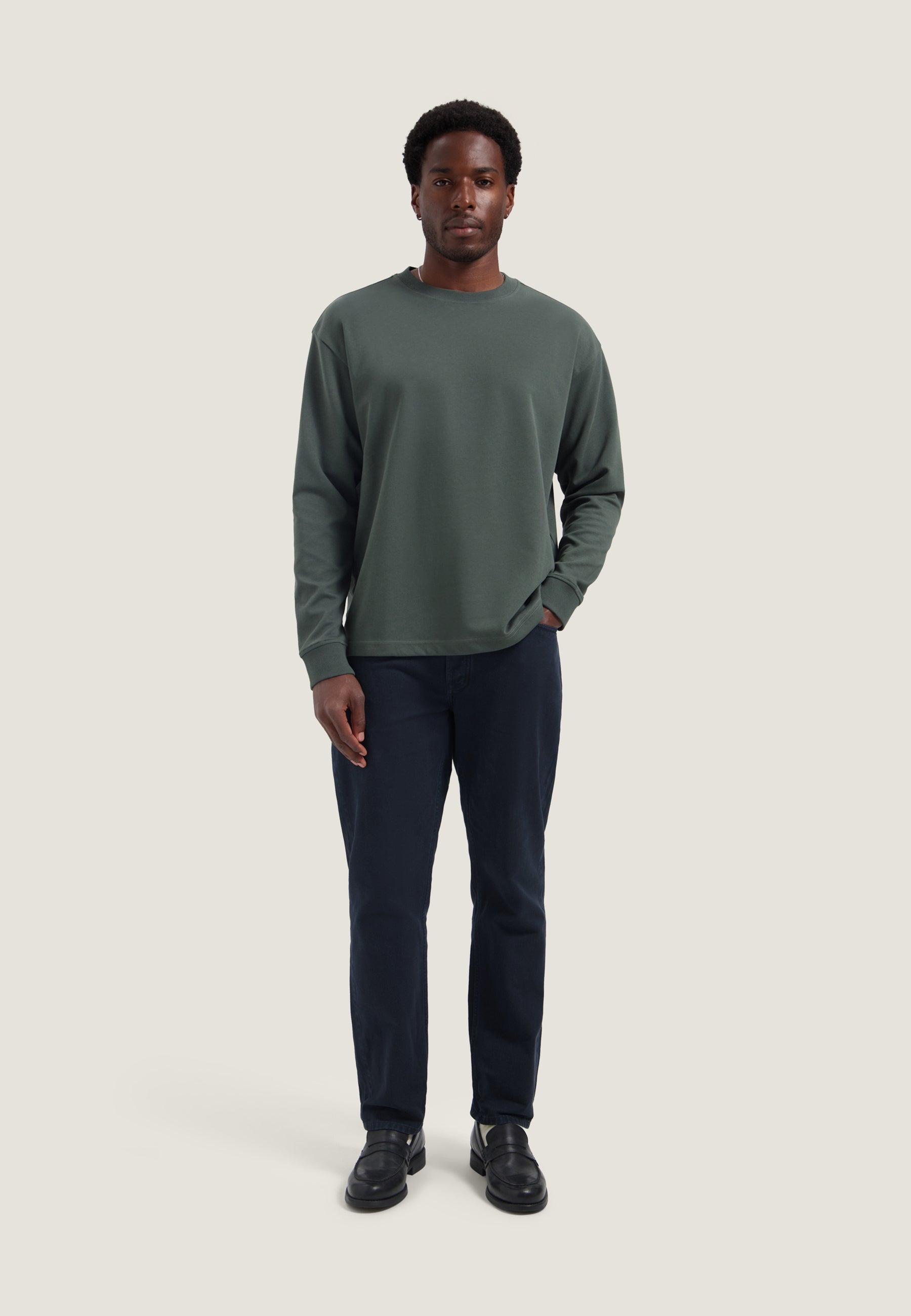 DESTREZZED 221504 KOLE LONGSLEEVE-Grey Green