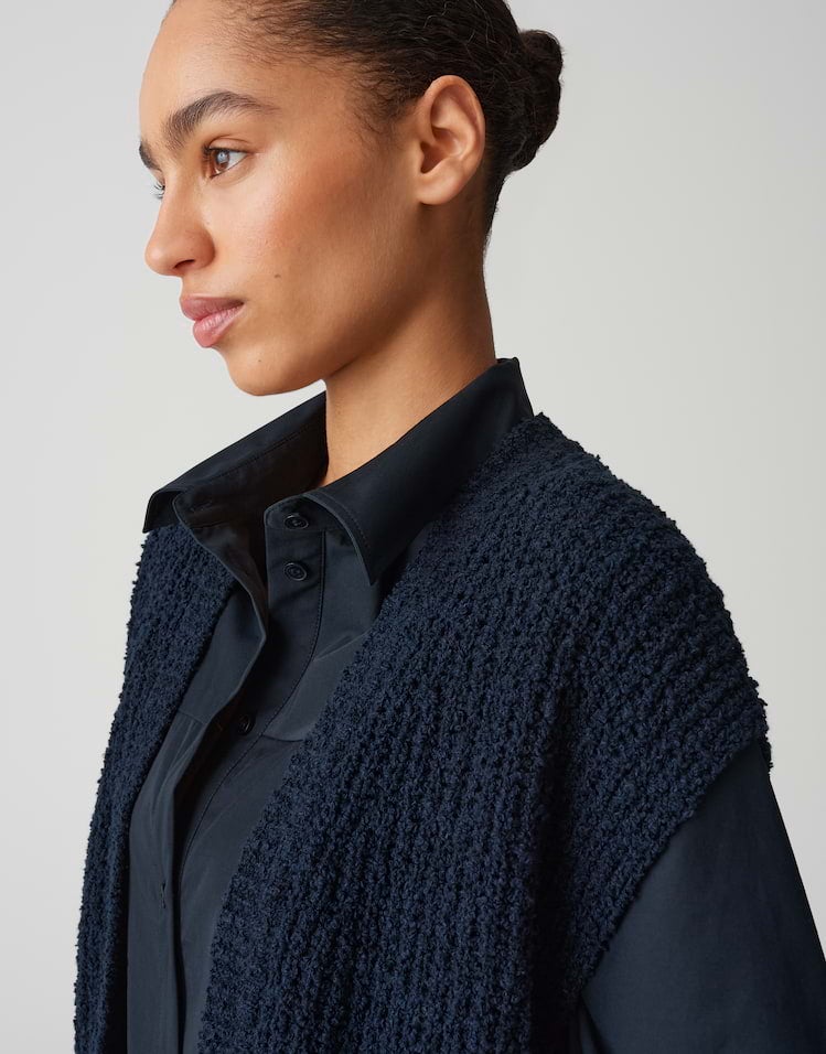 OPUS 10437613314367 Dimola boucle vest-coal blue