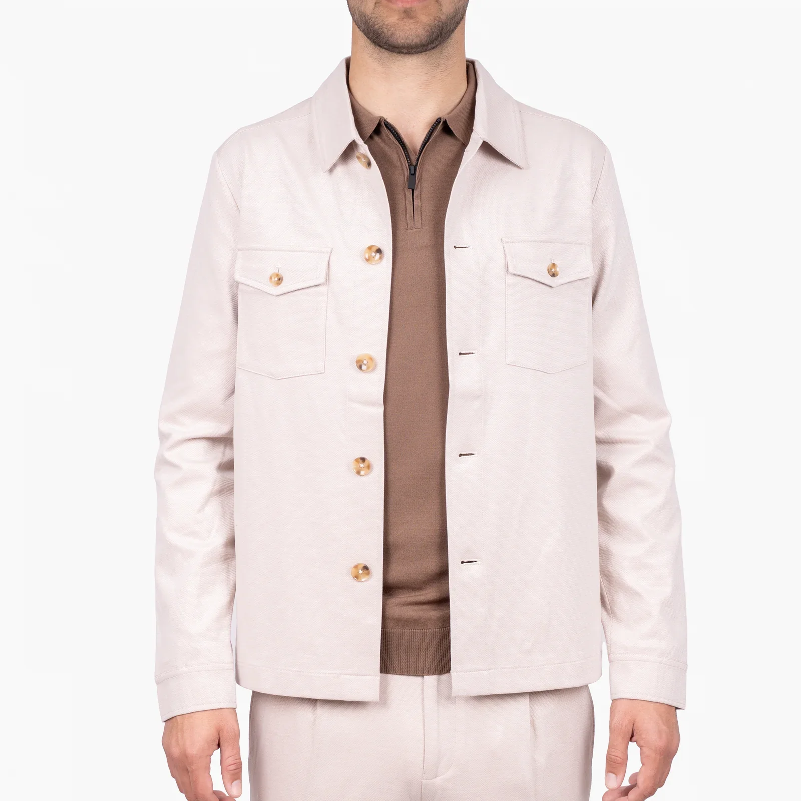 SEVEN DIALS SDL26114DU89 ARDWOLF Shirtjacket-Pebble