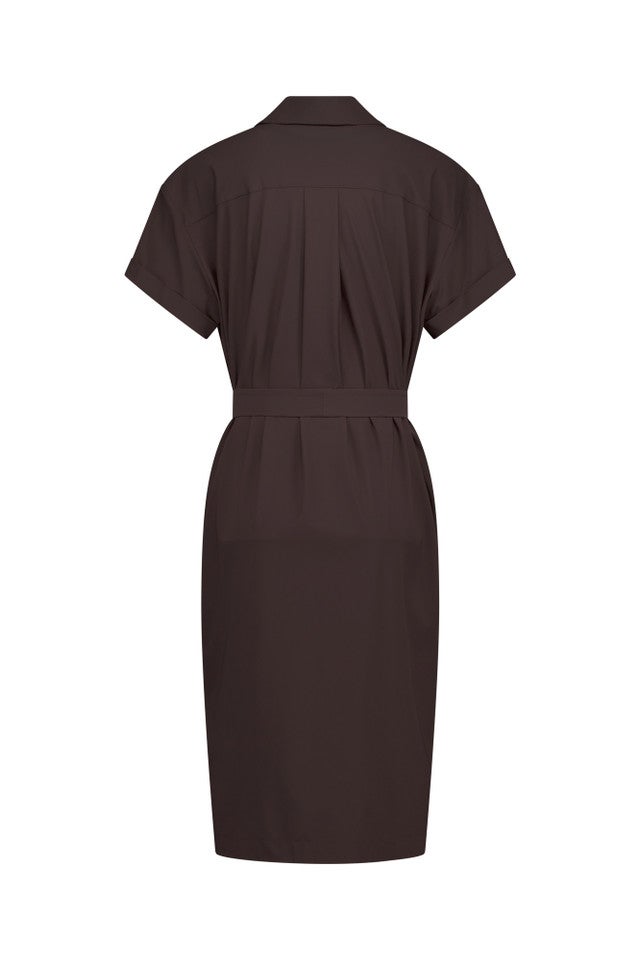 STUDIO ANNELOES 91543 Louni blouse dress - espresso