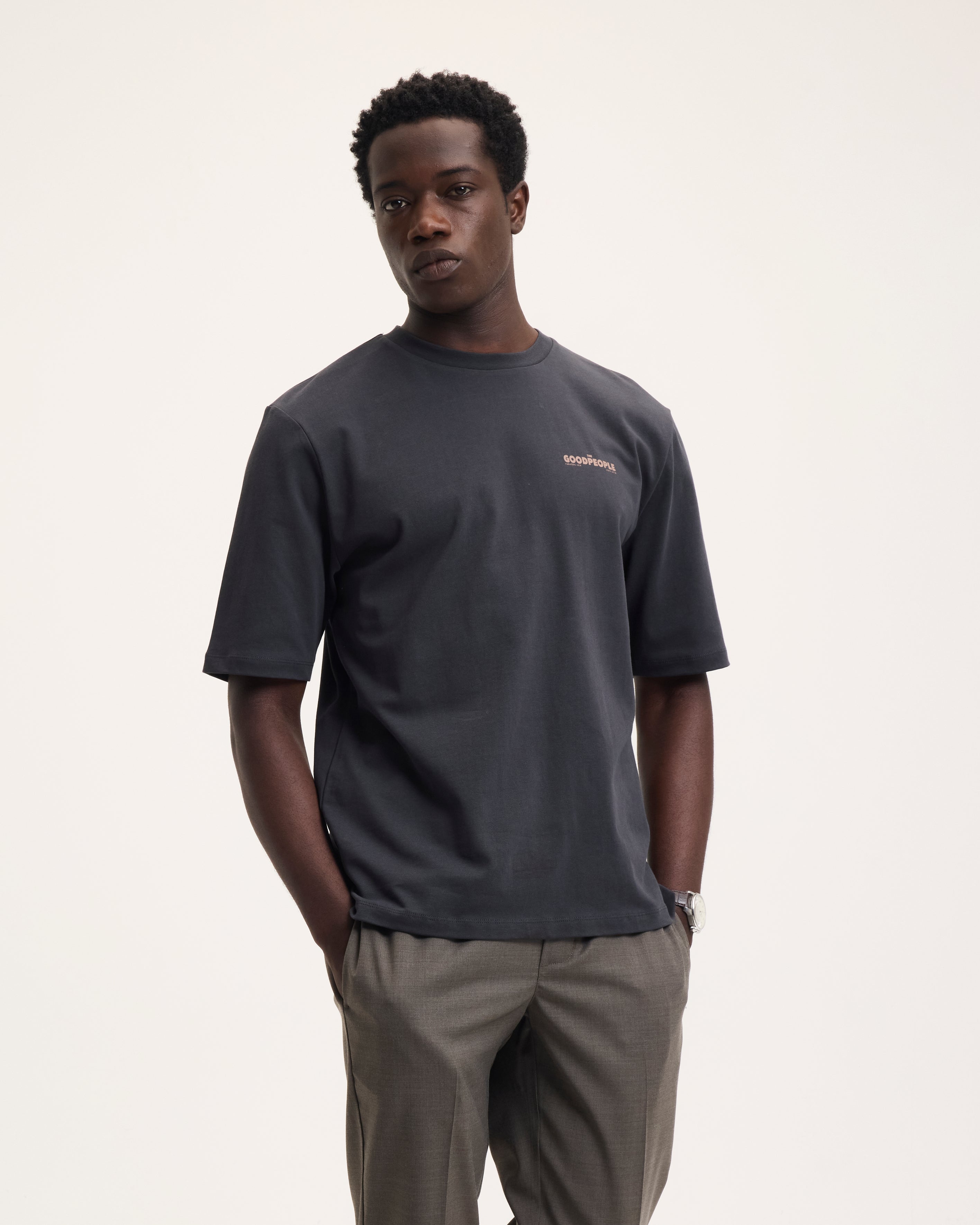 THE GOODPEOPLE TEX 26020903 t-shirt grijs