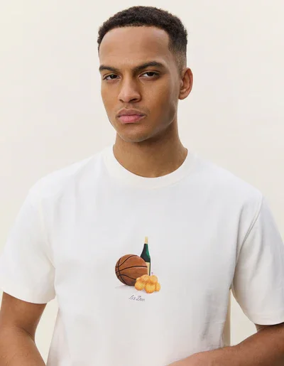 LES DEUX 1002020 Lemons T-Shirt-EggnogWhite