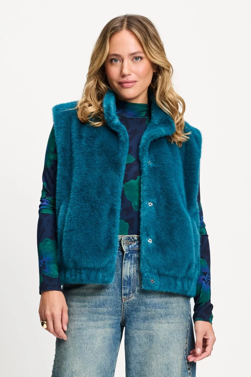 POM SP9667 GILET - Ginny green