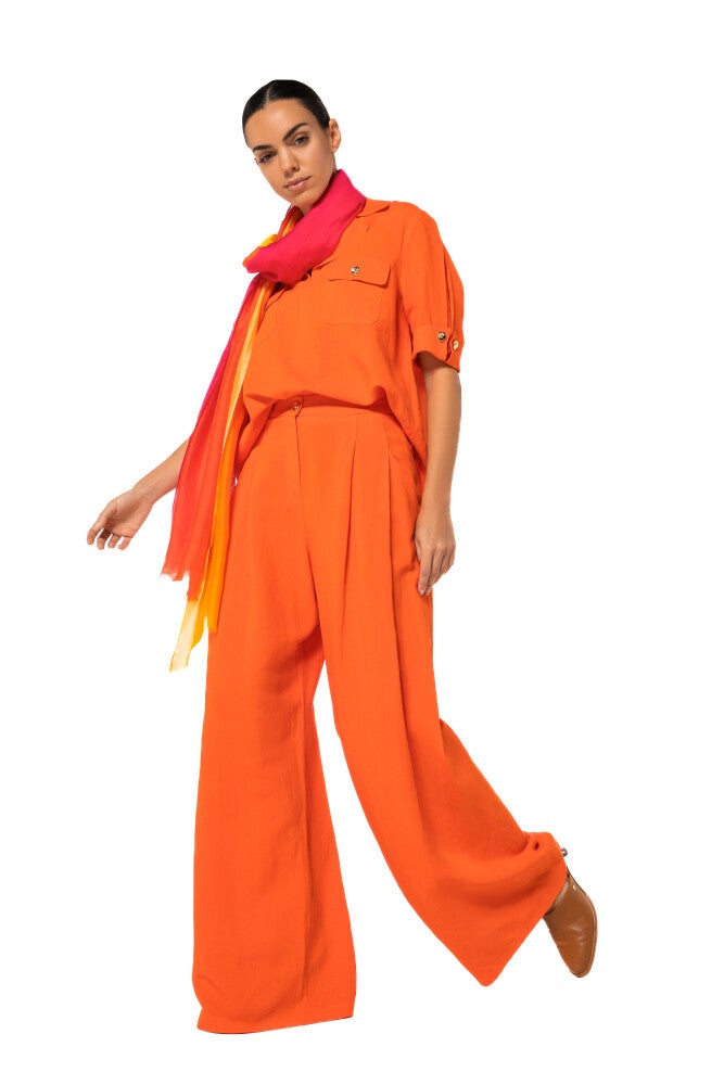 CarolineBiss 1513/54 (05) Broekplooi viscose-orange