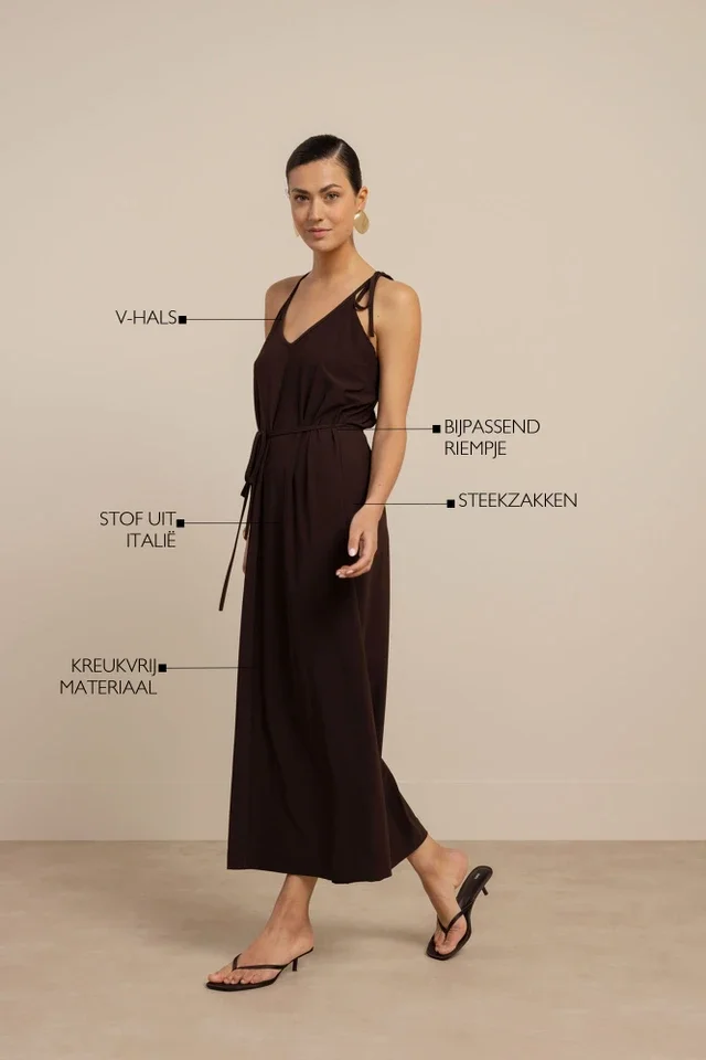 STUDIO ANNELOES 13817 Carise dress-espresso