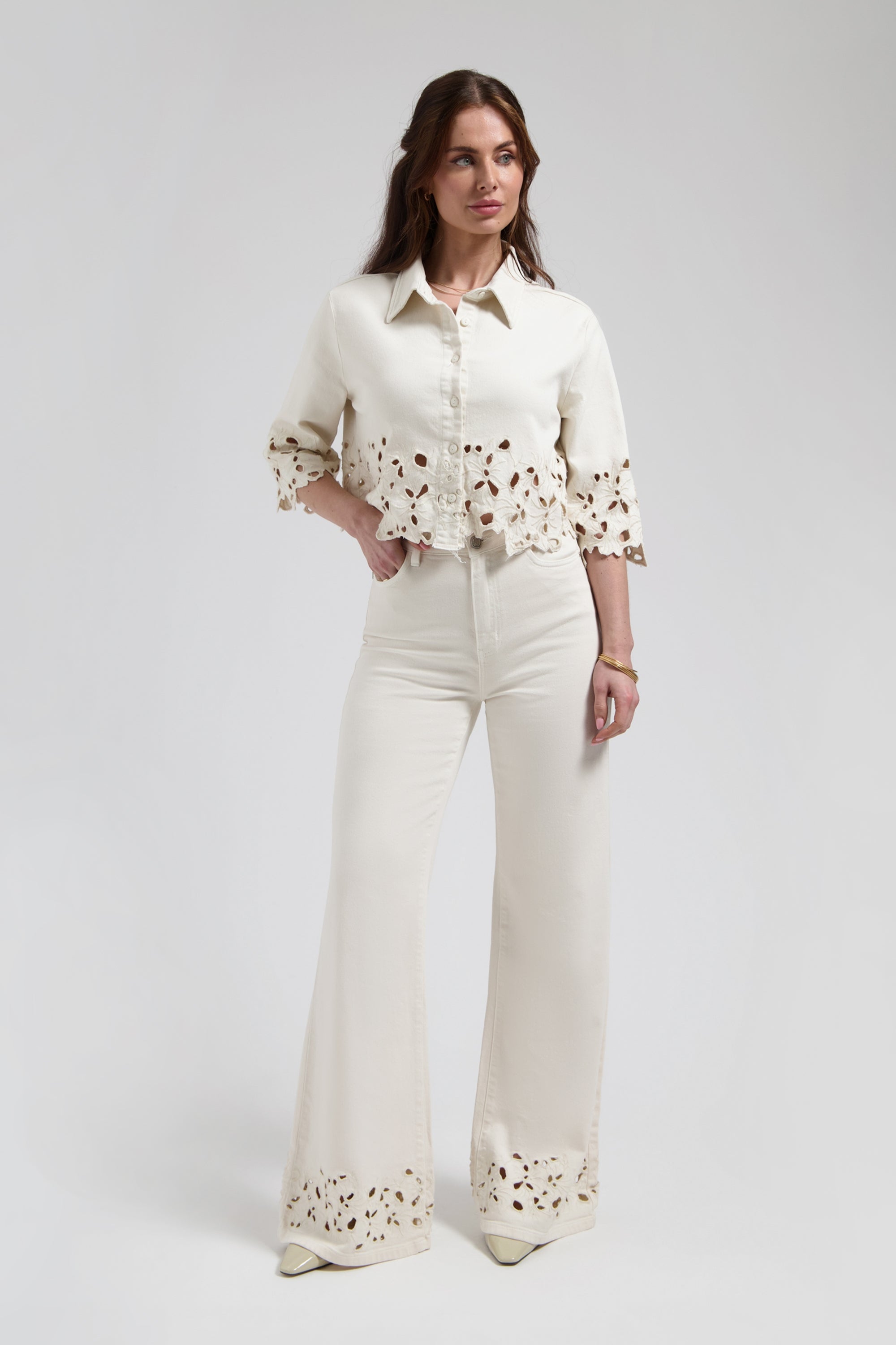 FLORÈZ CR0462 Ana flared embroidery