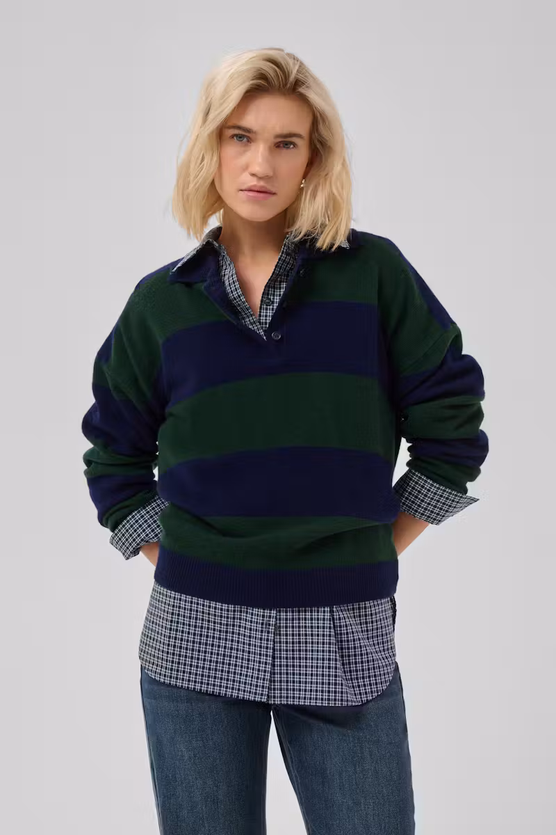 My Essential Wardrobe 10705697 MWJola Knit Polo Pull