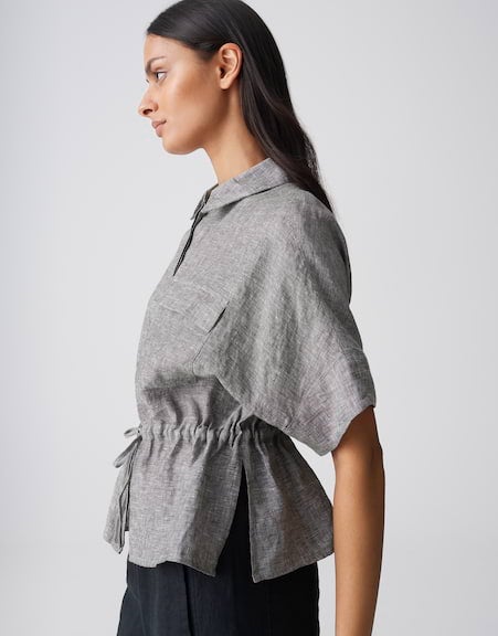 OPUS 10574913218444 Faluri getaillerde SS Blouse