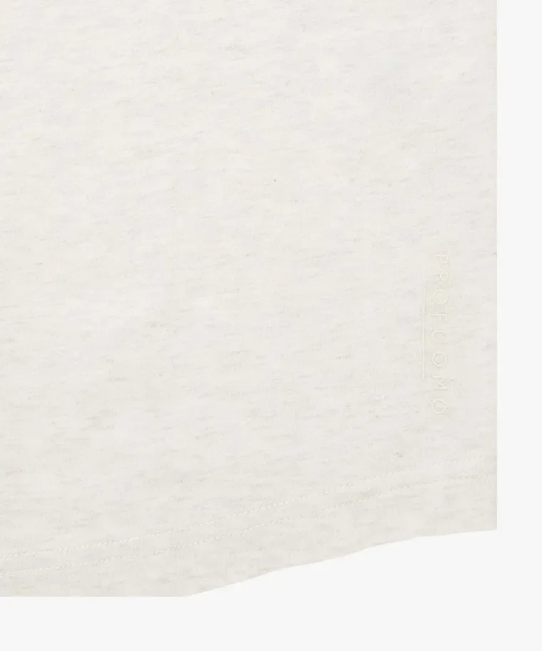 PROFUOMO PP2J00001C Single Jersey POLO LONGSLEEVE-Beige Melange
