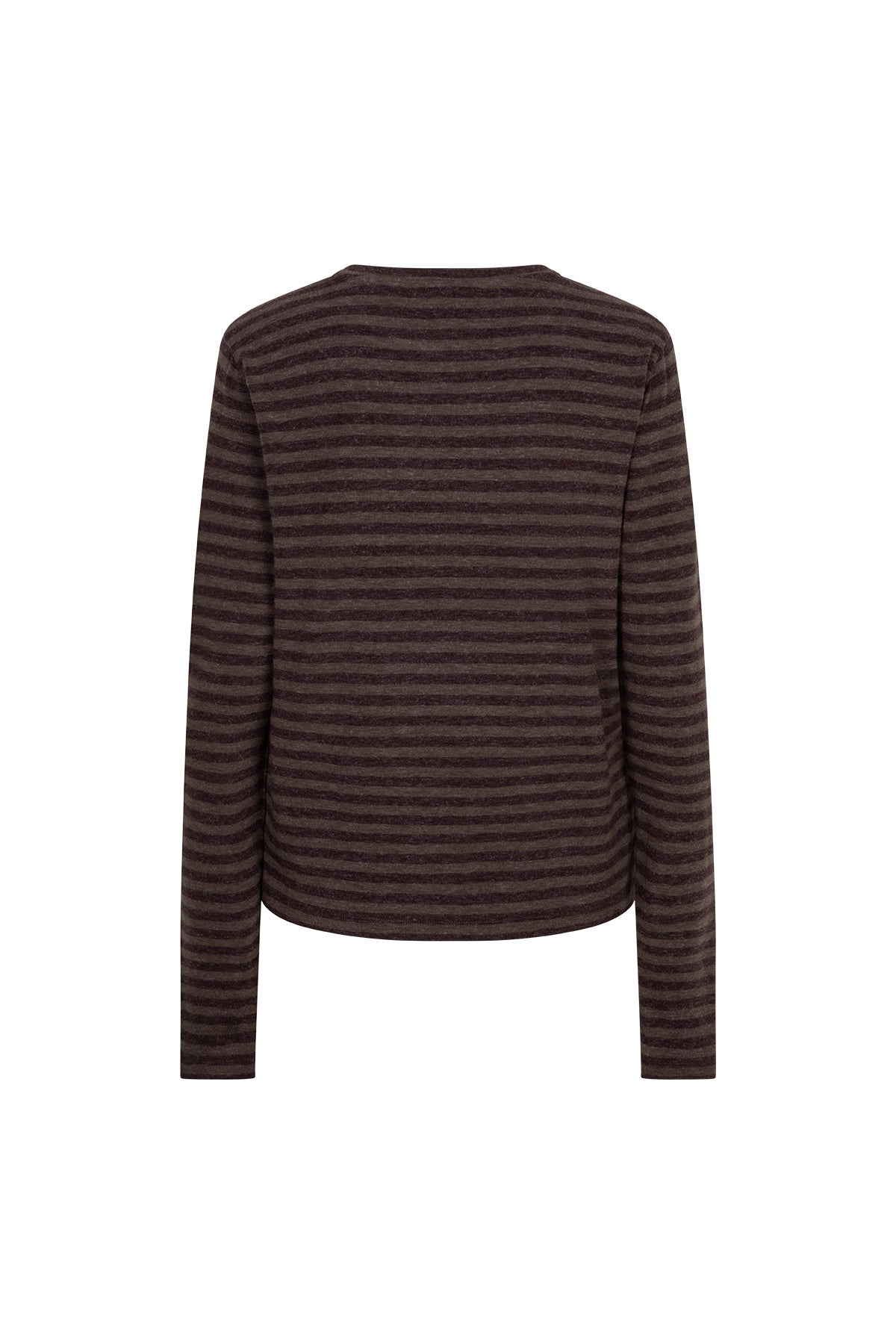 RUBY TUESDAY T607-1433 Cibris Longsleeves striped tee - Chocolat
