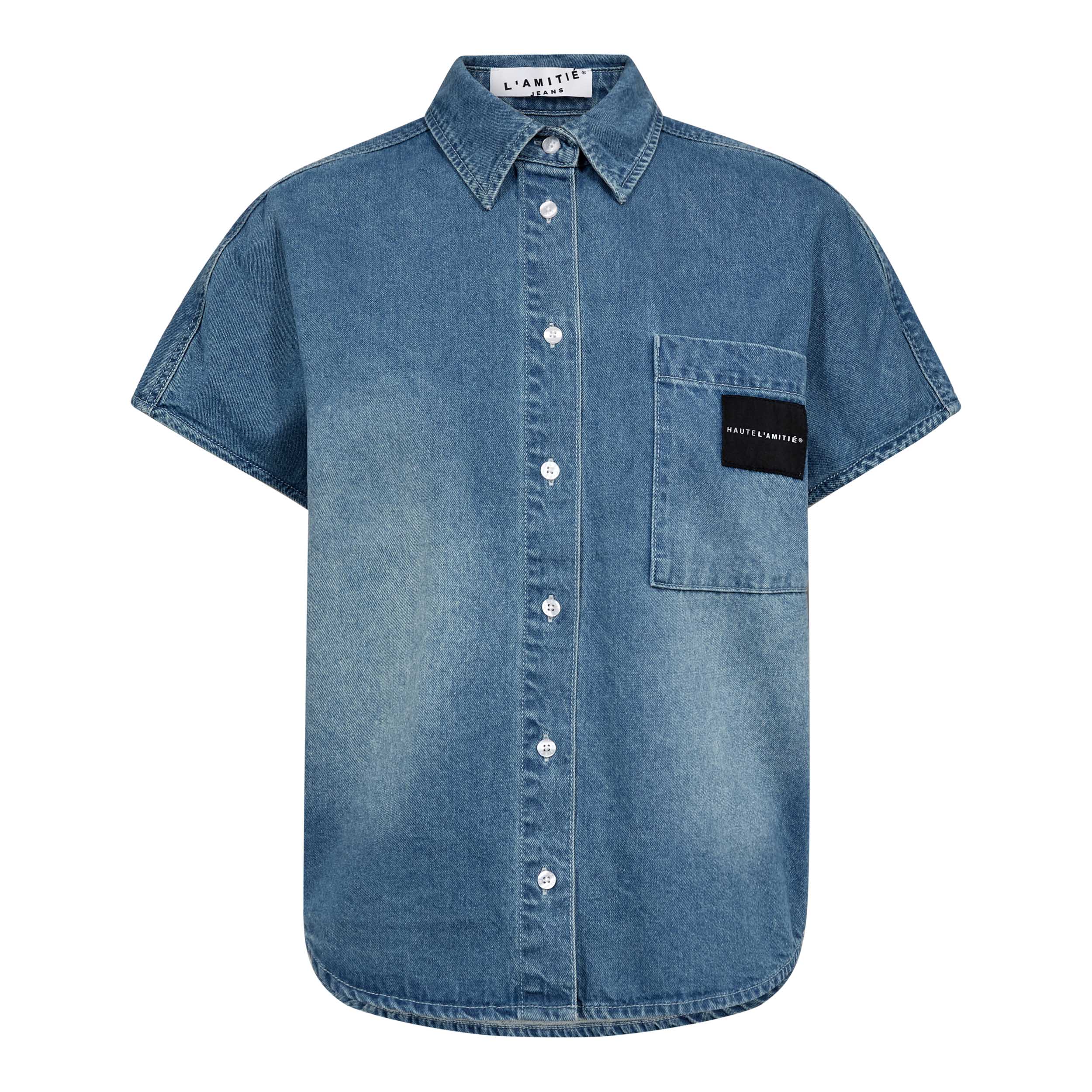 HAUTE L'AMITIE HL10593 Denim NS Logo Shirt