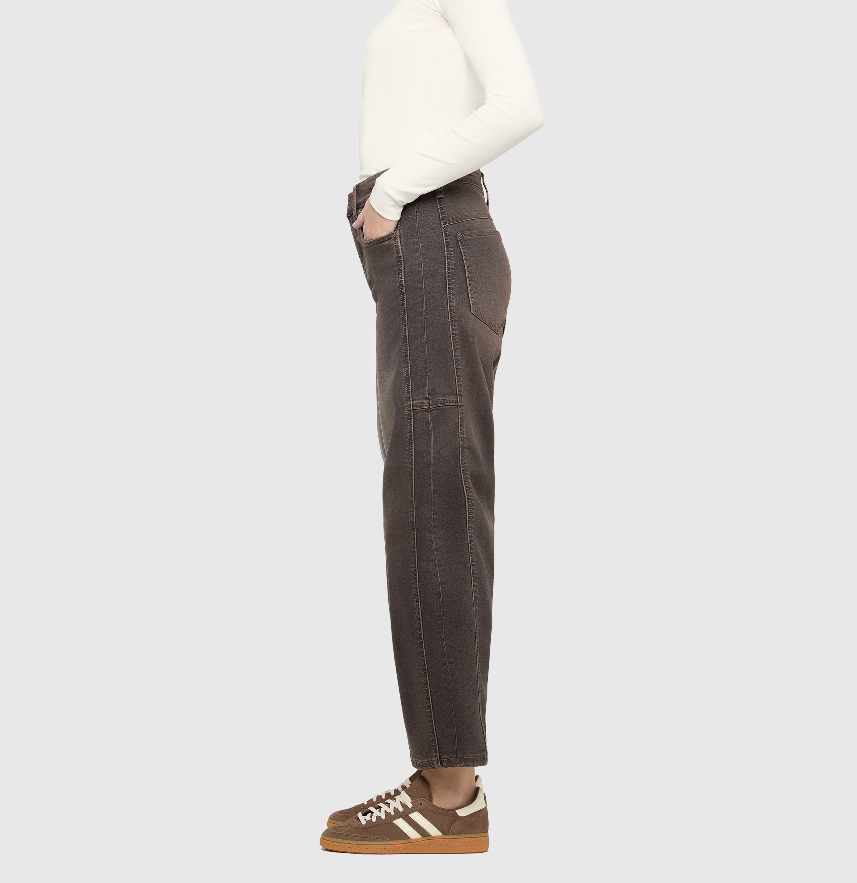 MAC 0333 3126-90 OHIO Barrel Fit Jeans-CoffeeVintage