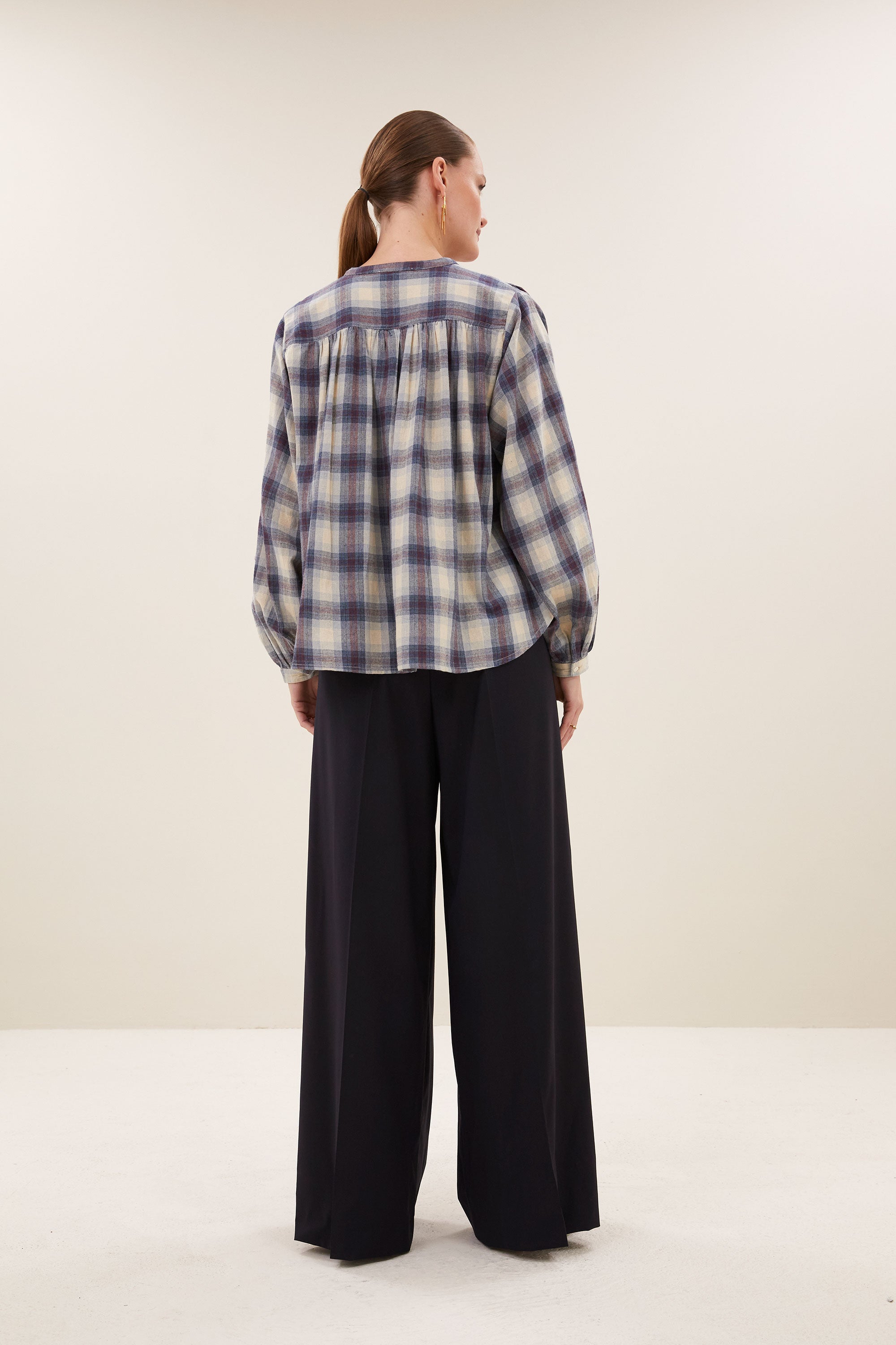 BY-BAR 26412021 NYKA TOKYA CHECK BLOUSE
