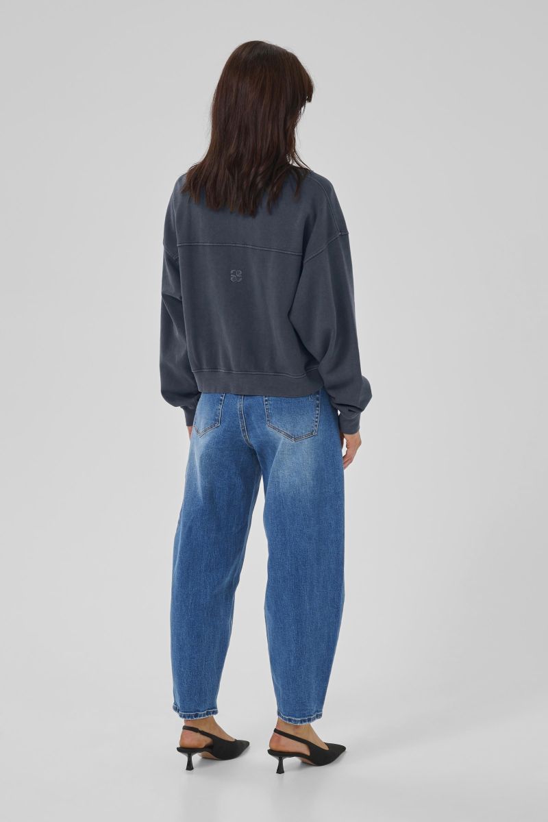 My Essential Wardrobe 10705247 MetaMW Sh SweatJacket-CashmereBlue