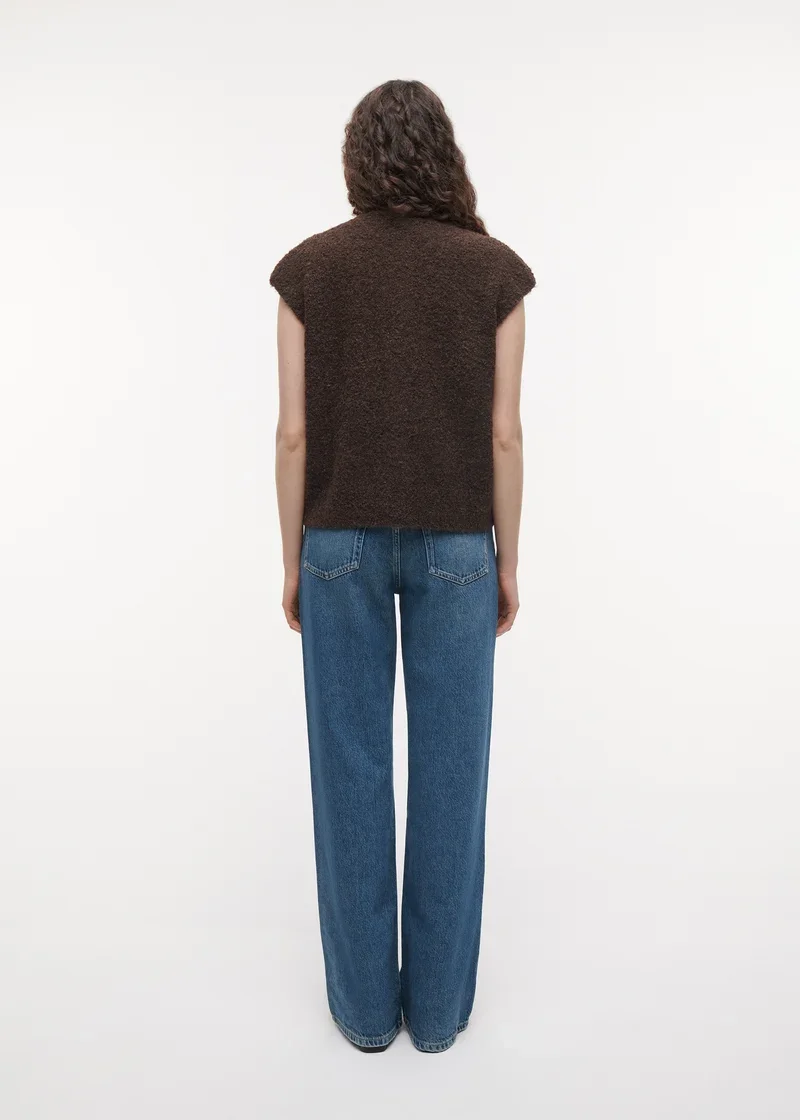 Studio AR 34TL266070.01 Idony BoucleKnit gilet - bruin