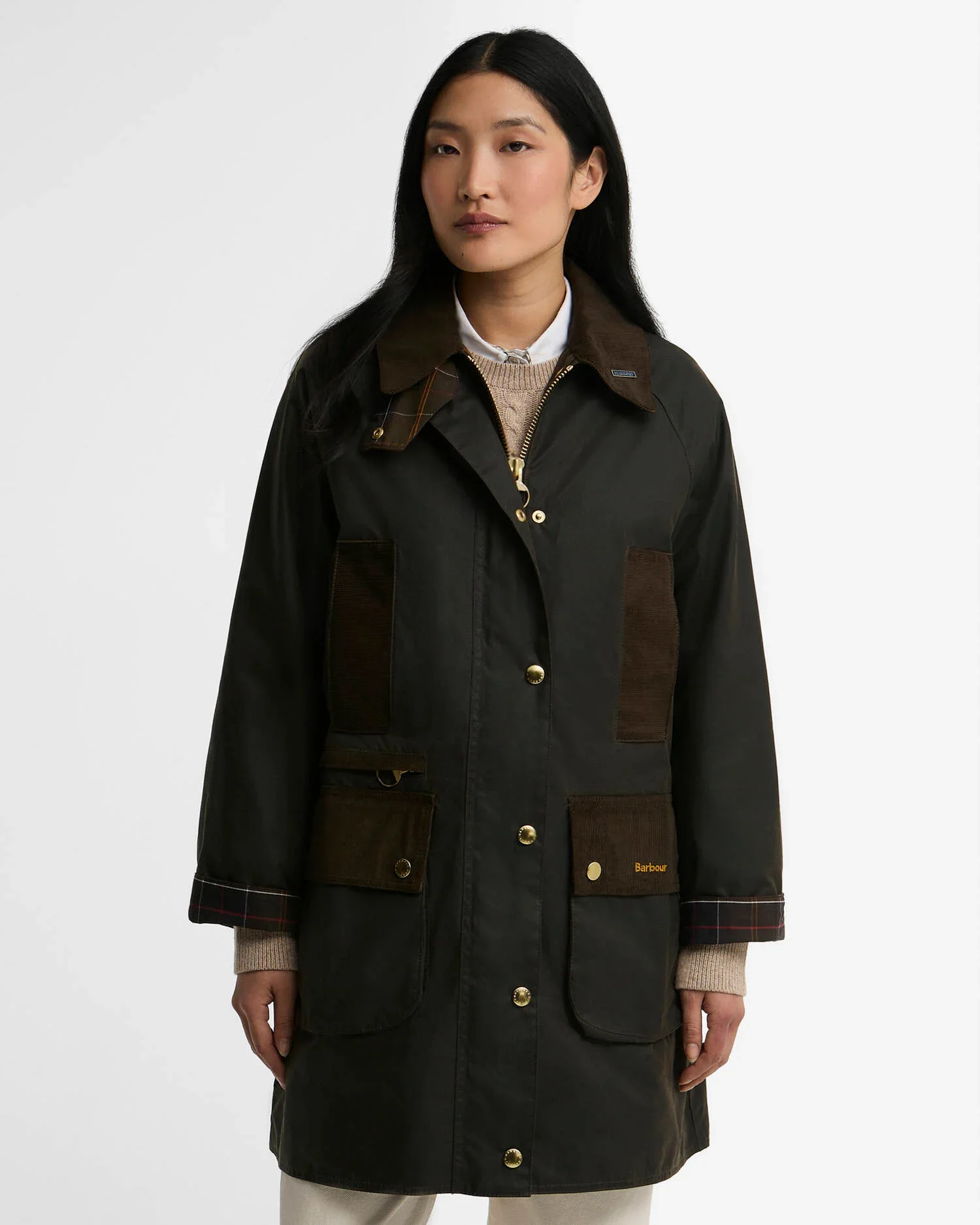 BARBOUR LWX15830 Icons Modern Beaufort Wax Coat - olijf