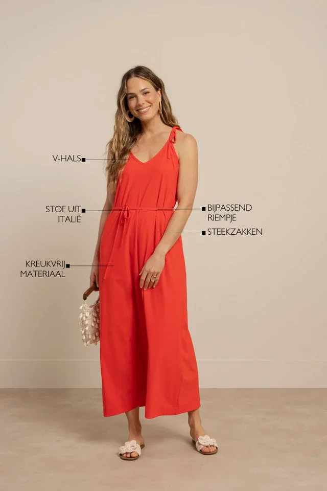 STUDIO ANNELOES 13817 Carise dress-coral red