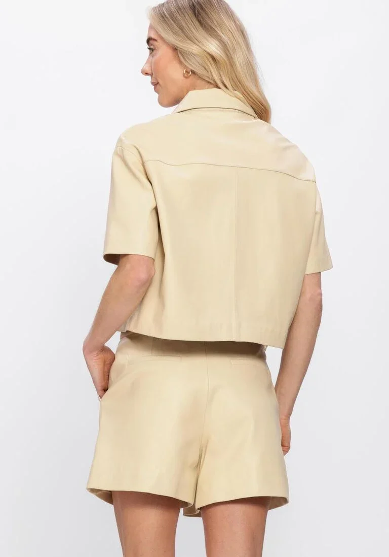 ARMA LEATHER 015L261018.01 Eveline Sheep Soft Waxed Blazerblouse