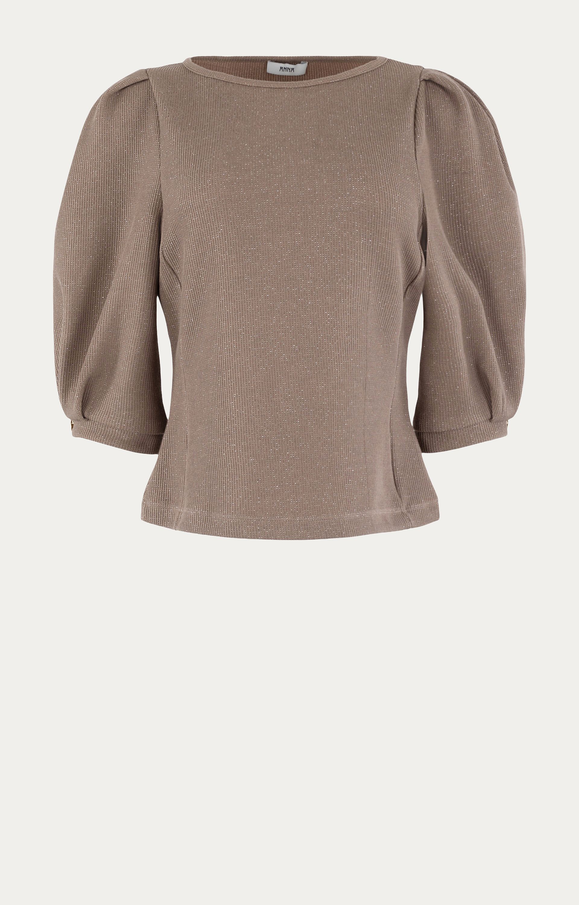 ANNA 43A04-03902 T-shirt 3/4 mouw met pofmouwen