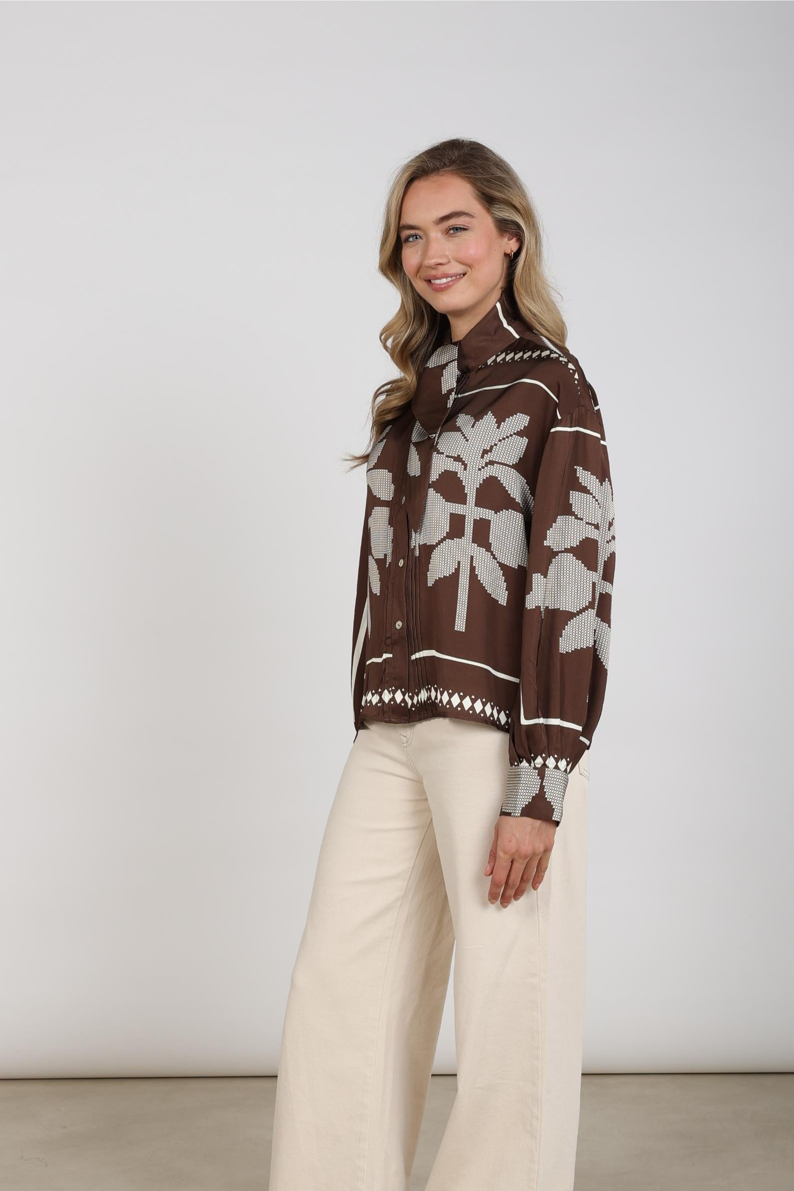 NUKUS NKF02203 Alexandra Blouse Tie Cross