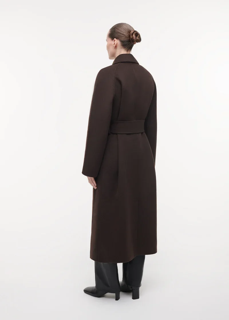Studio AR 01TL266030.01 Joy Woolblend - lange wollen jas bruin