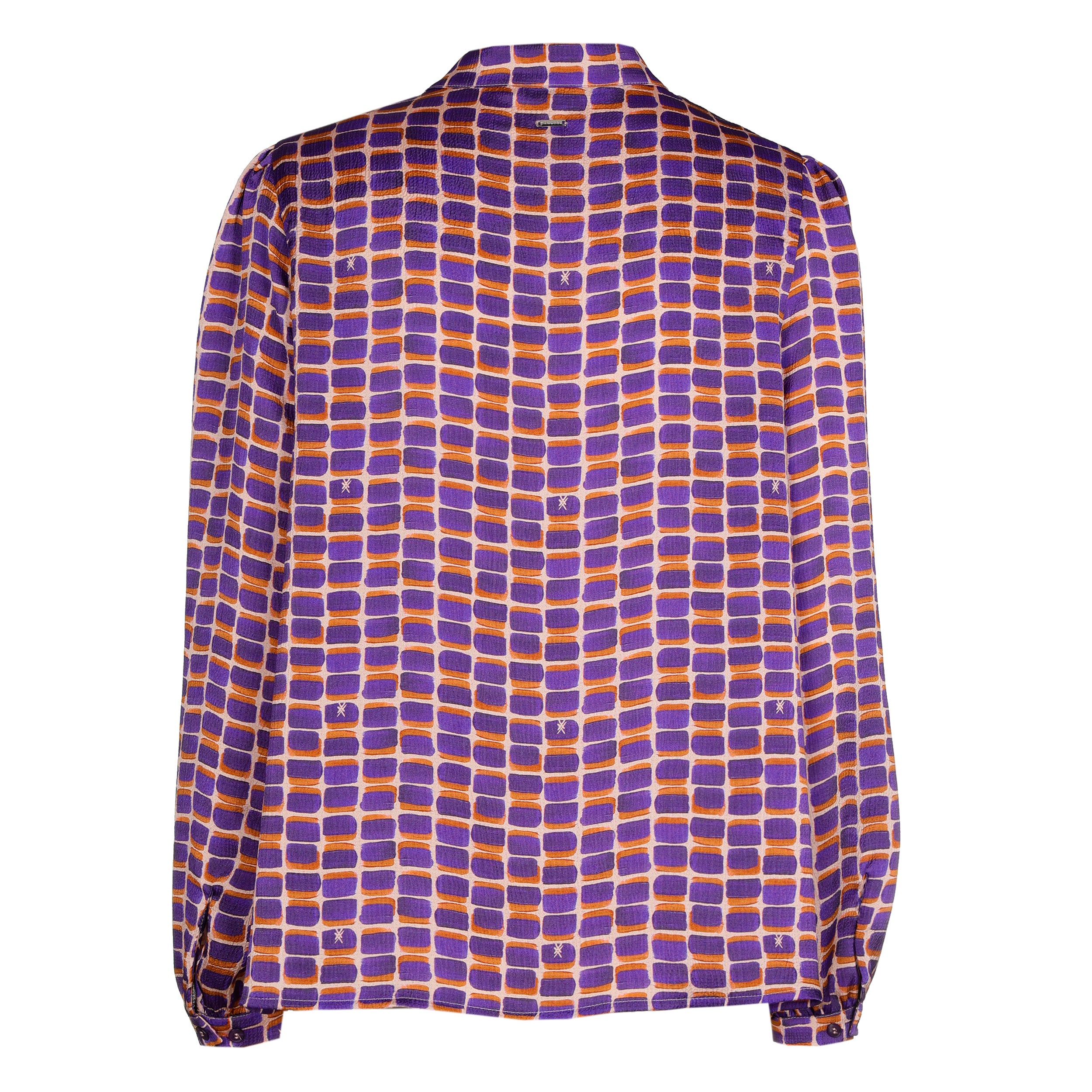 XANDRES Seersucker blouse met logoprint14350-01 HIMYA