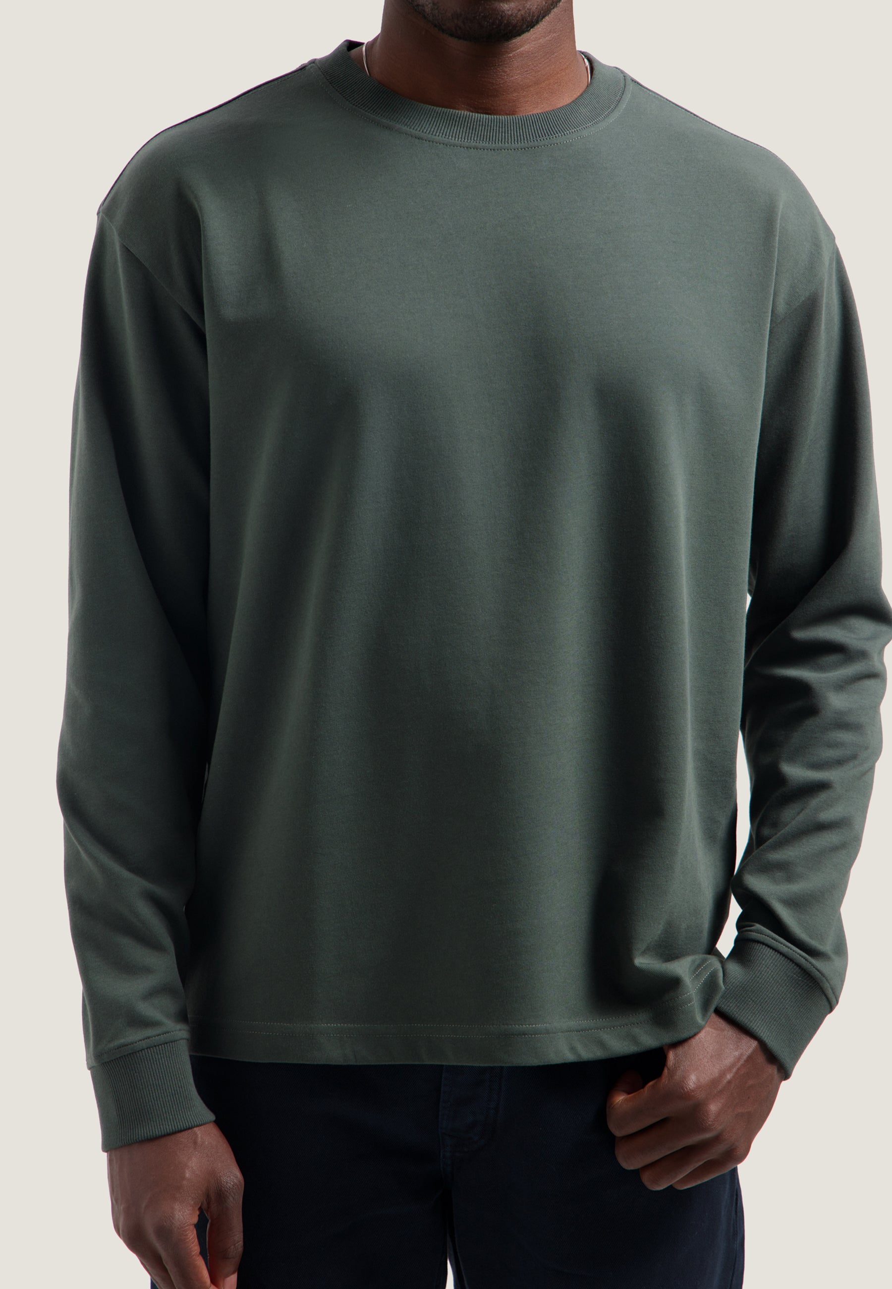 DESTREZZED 221504 KOLE LONGSLEEVE-Grey Green