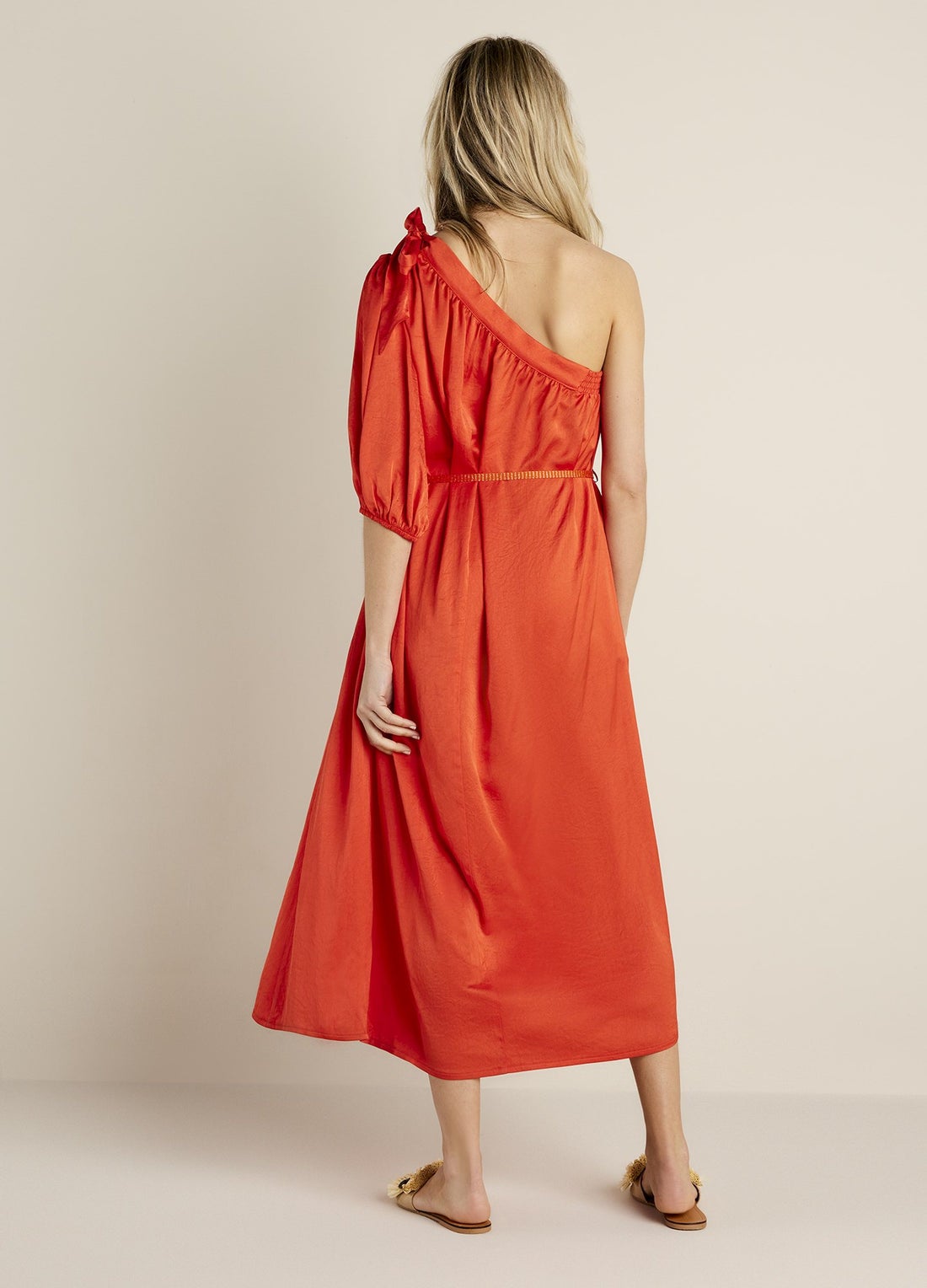 SUMMUM QUINTY: One shoulder jurk 5s1436-11817 - Mandarin