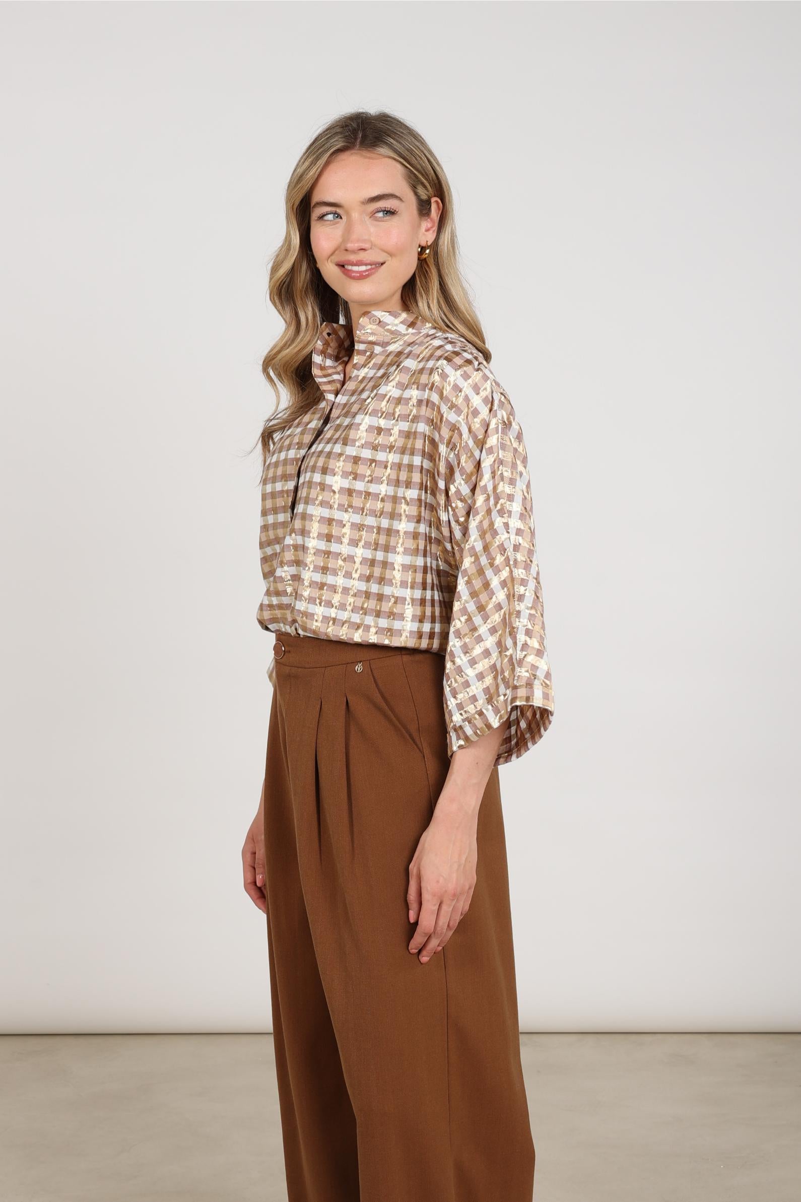 NUKUS NKF02215 Maya Blouse Check