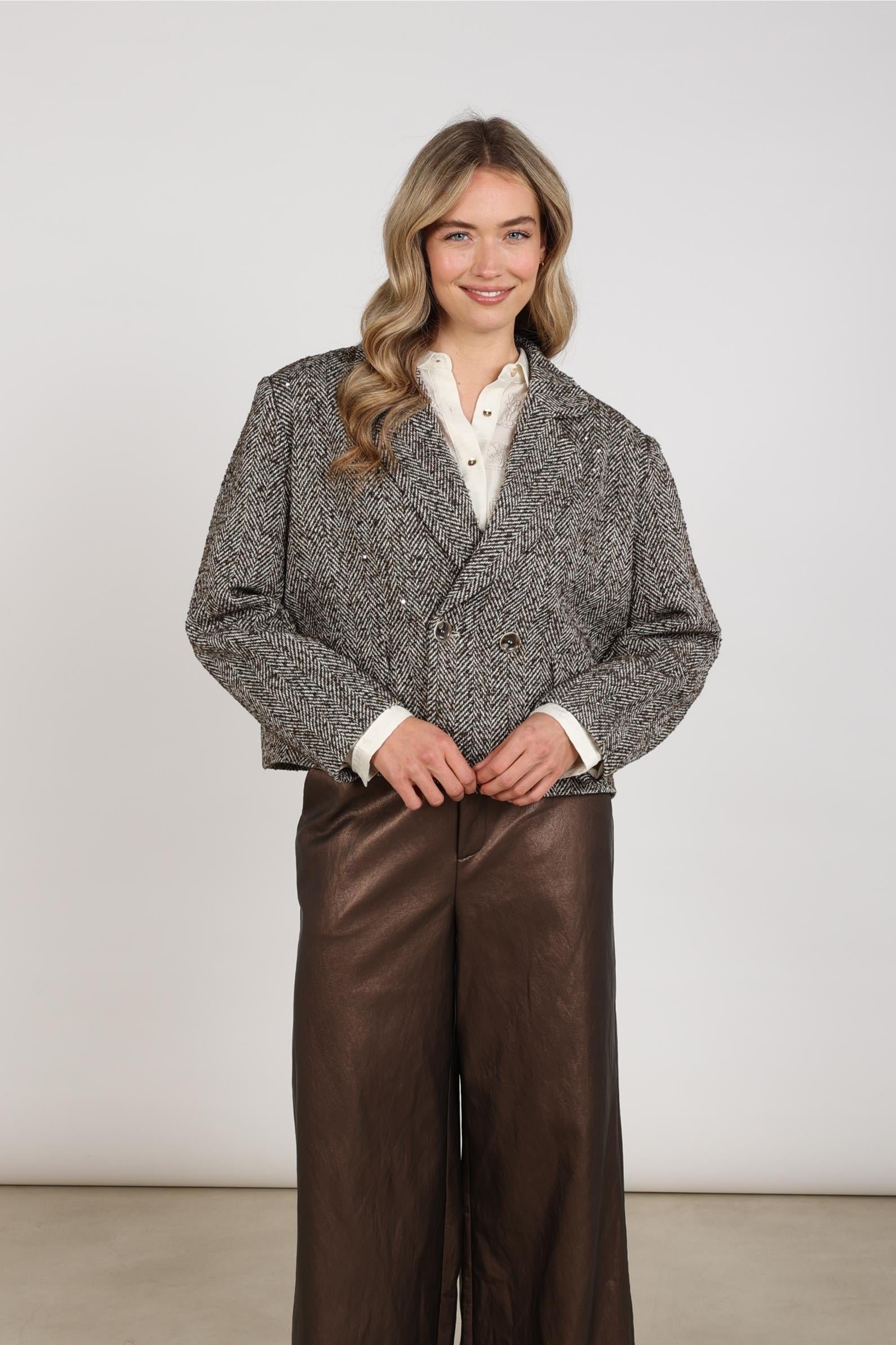 NUKUS NKF13096 Daphne Jacket Herringbone