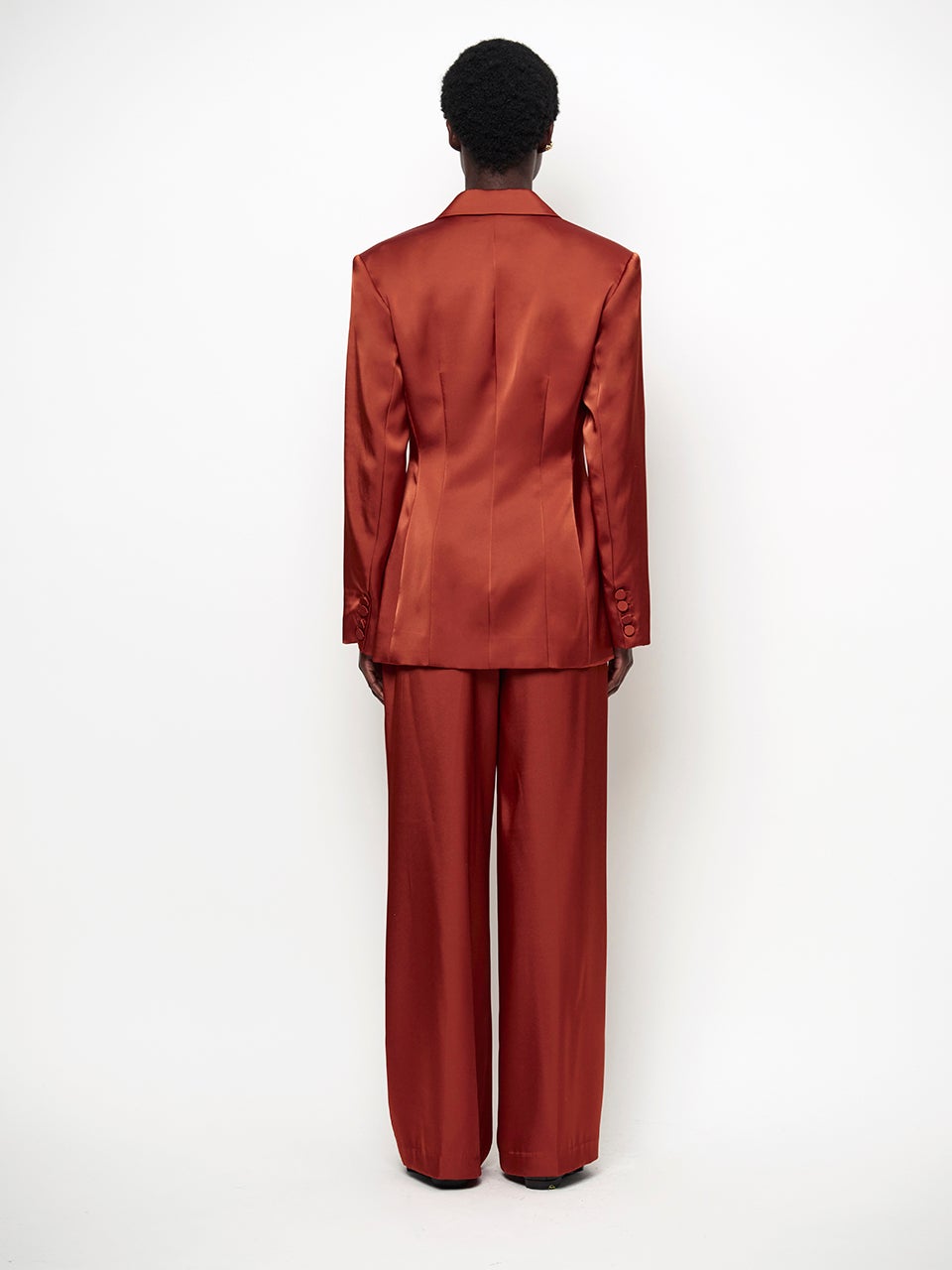 DANTE 6 263185 Rush TailoredSatin Blz satijnen blazer oranje