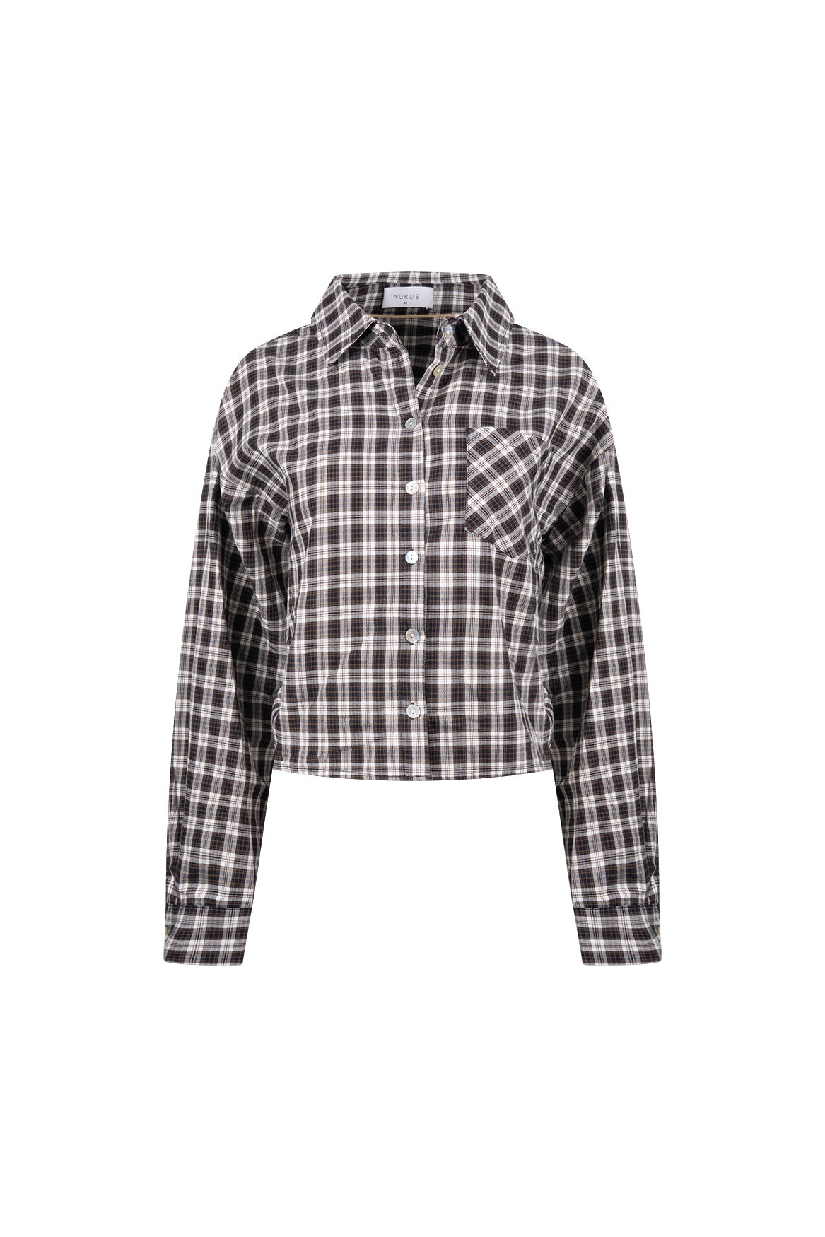NUKUS NKF02261 Macy Blouse Check-offwhite/chocolate