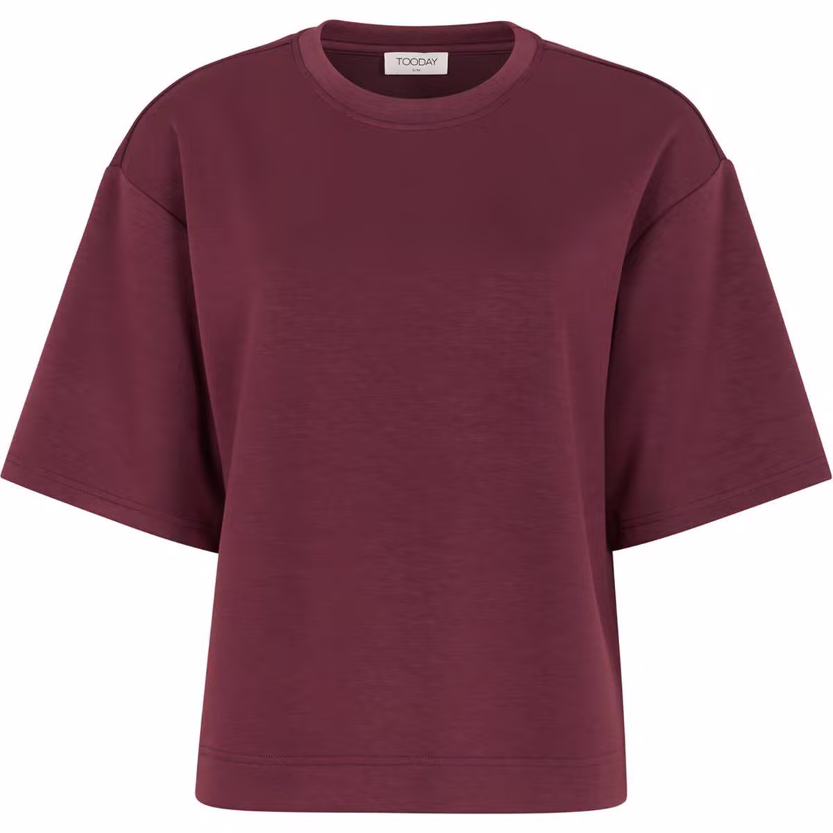 TOODAY TD126-143 AZRA BOXY T-SHIRT-bordeaux