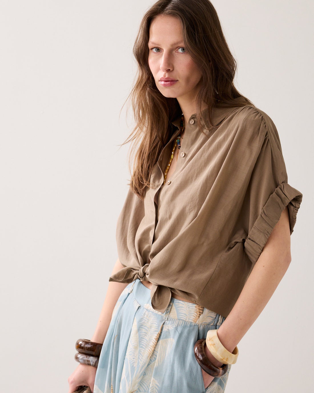 SUMMUM 2s3484-12370 blouse glanzend