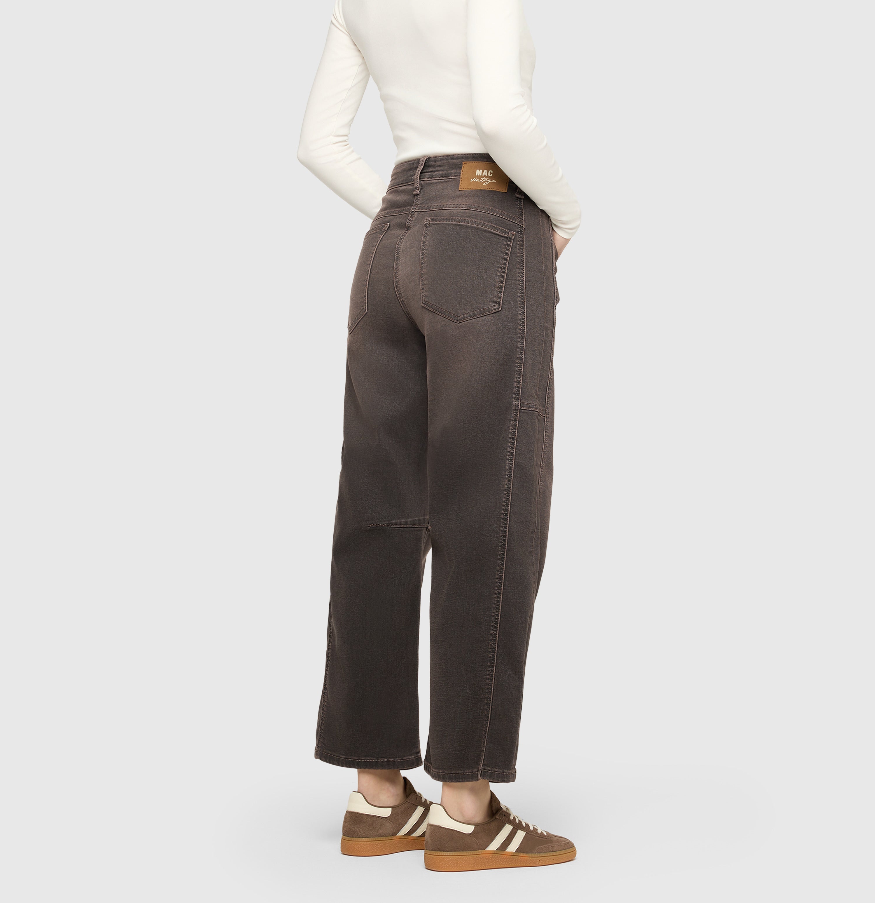 MAC 0333 3126-90 OHIO Barrel Fit Jeans-CoffeeVintage