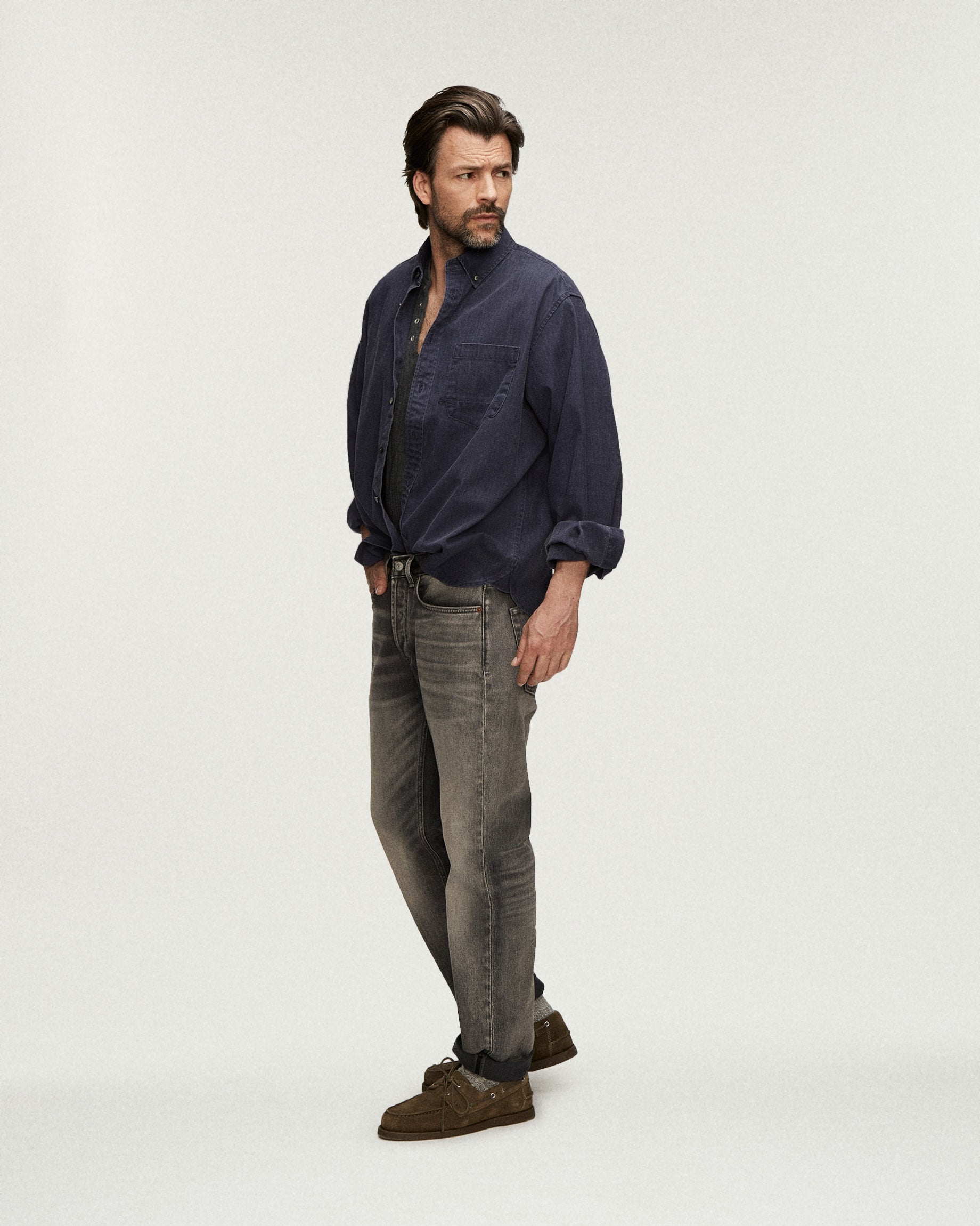 DENHAM 01-26-07-11-023 RIDGE HUNTER straight fit jeans