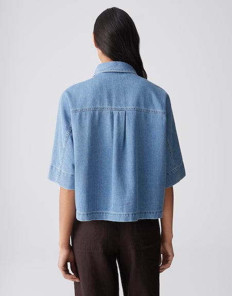 OPUS 10576014226444 Fyndra Boxy Denim Blouse