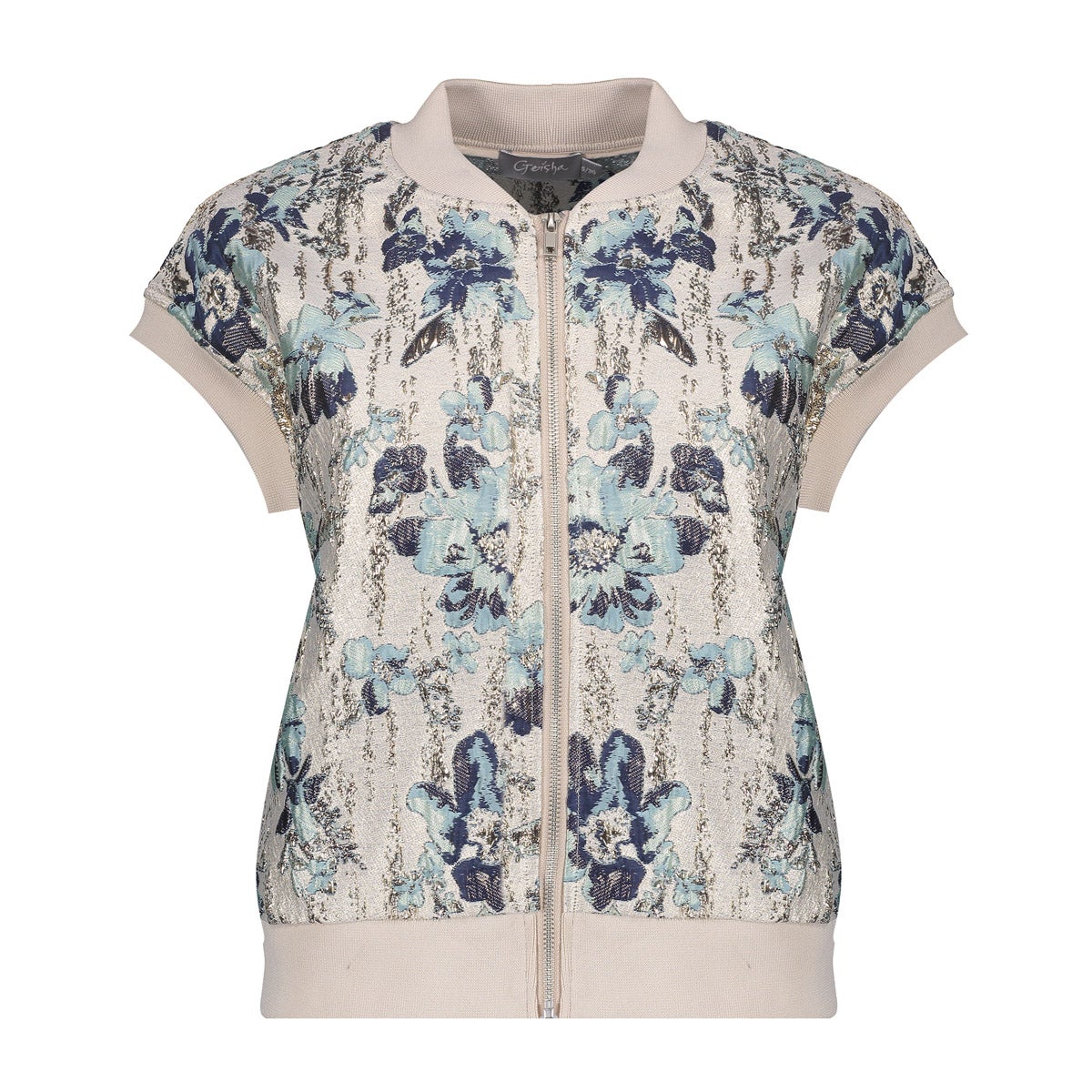 GEISHA 65355-14  Sleeveless Bomber Jacquard
