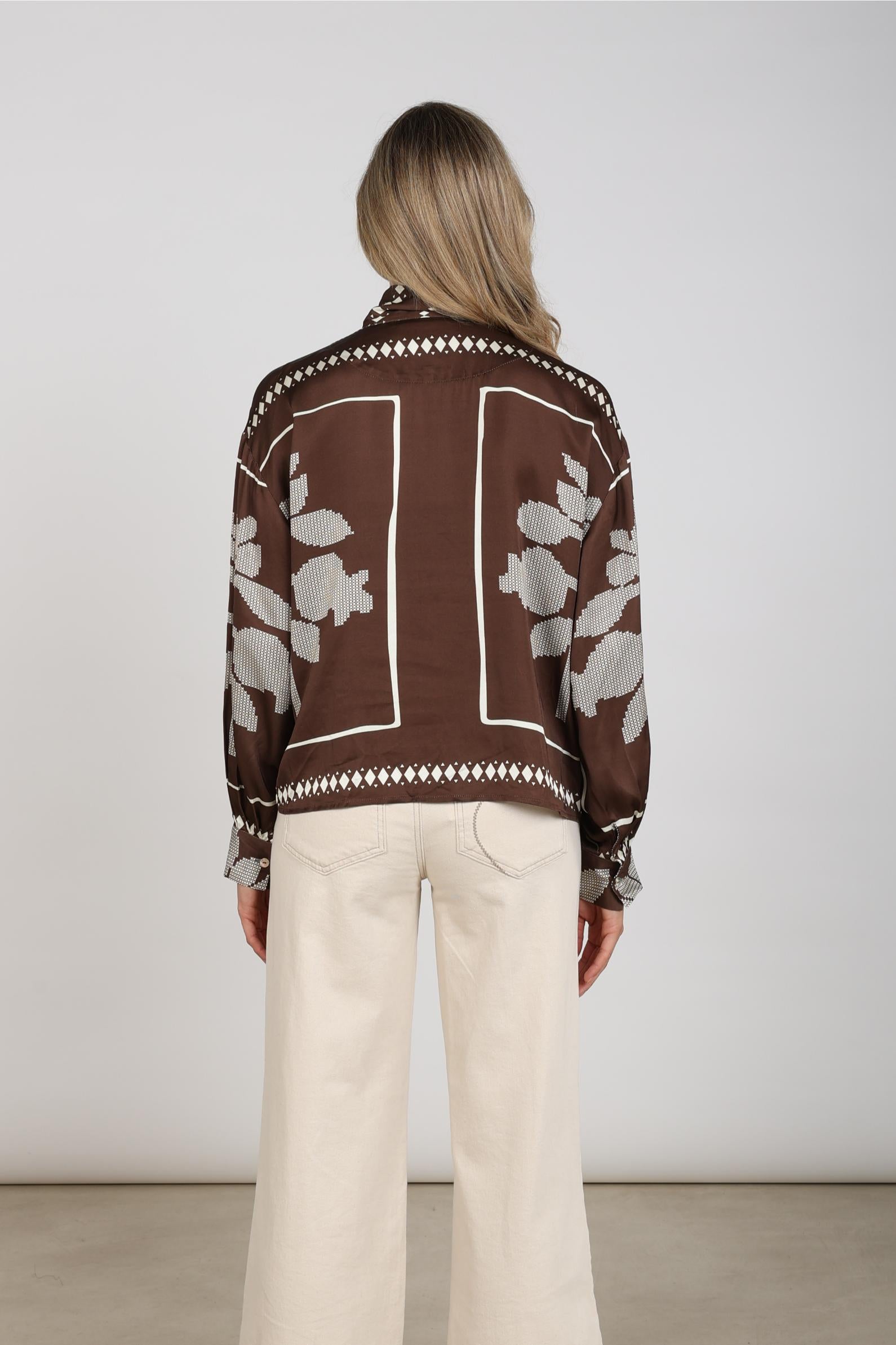 NUKUS NKF02203 Alexandra Blouse Tie Cross