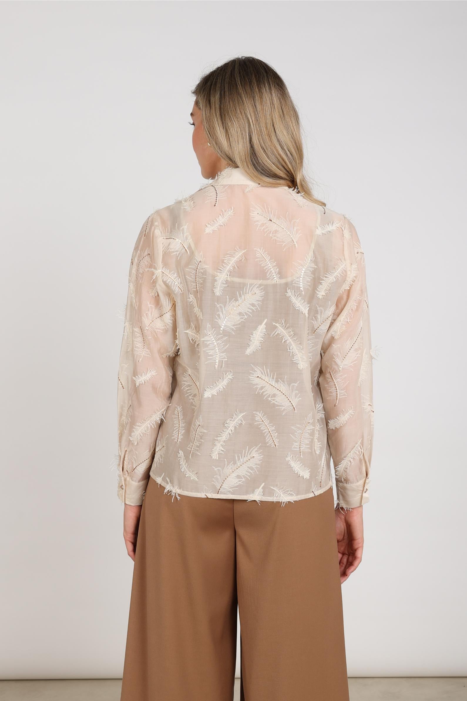 NUKUS NKF02179 Aysha Blouse Feathers