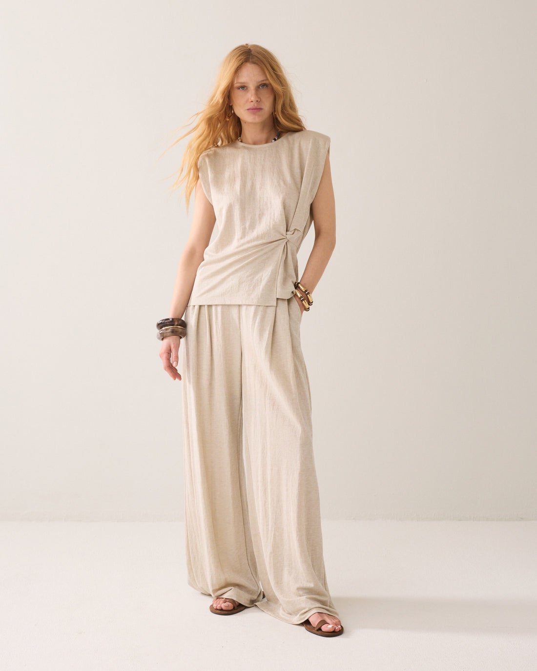 SUMMUM 3s5299-30761 Jersey top linnenlook