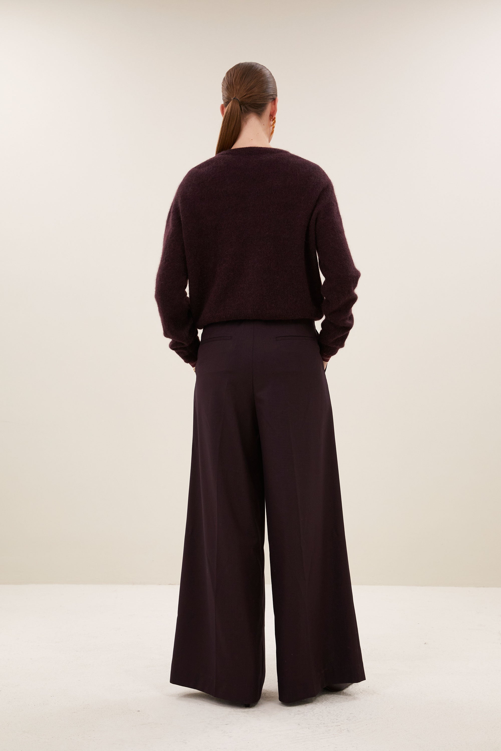 BY-BAR 26414007 cleo cardigan-deep wine